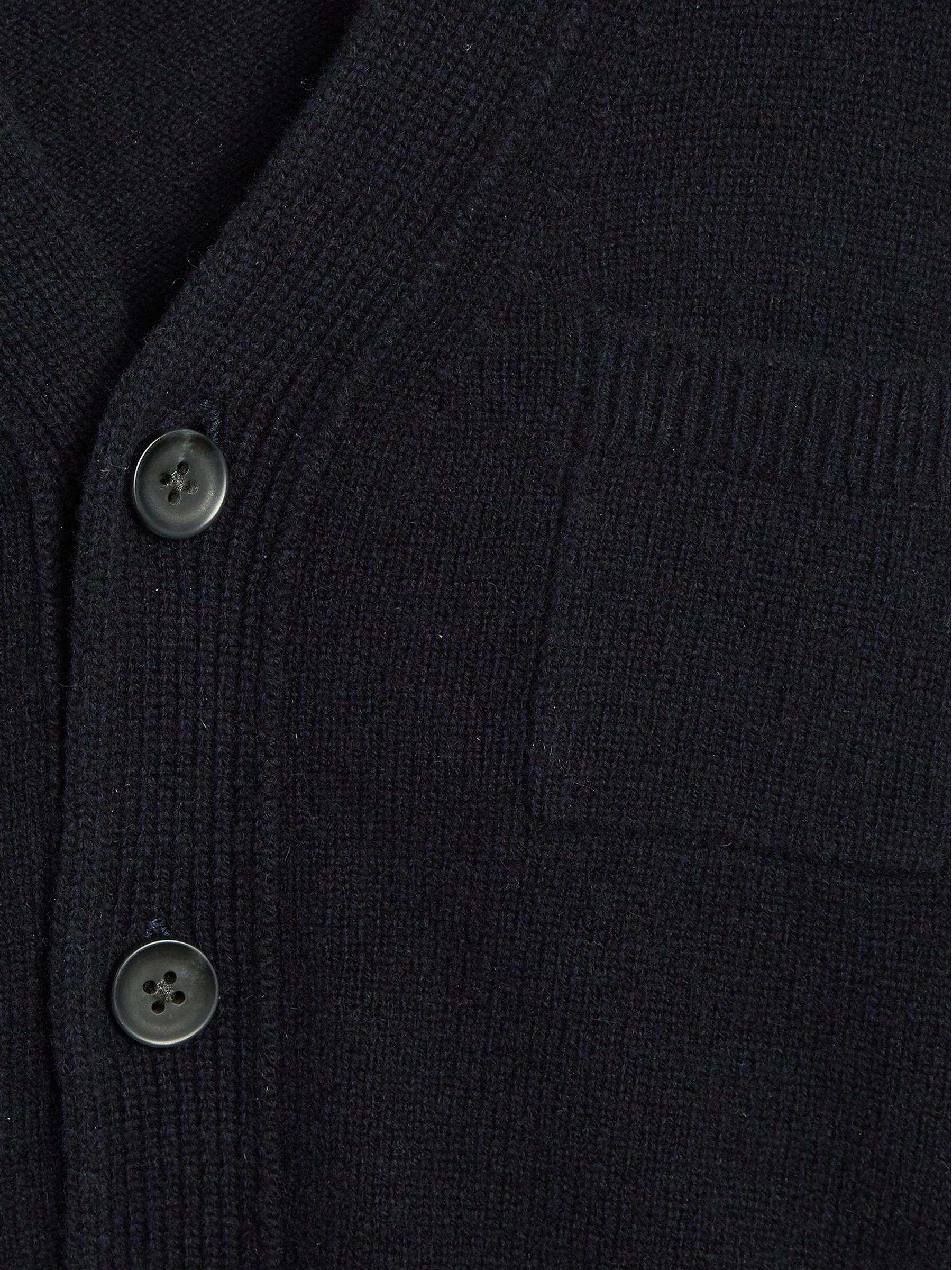 100% Merino Wool Cardigan in Navy - Image 7 of 7
