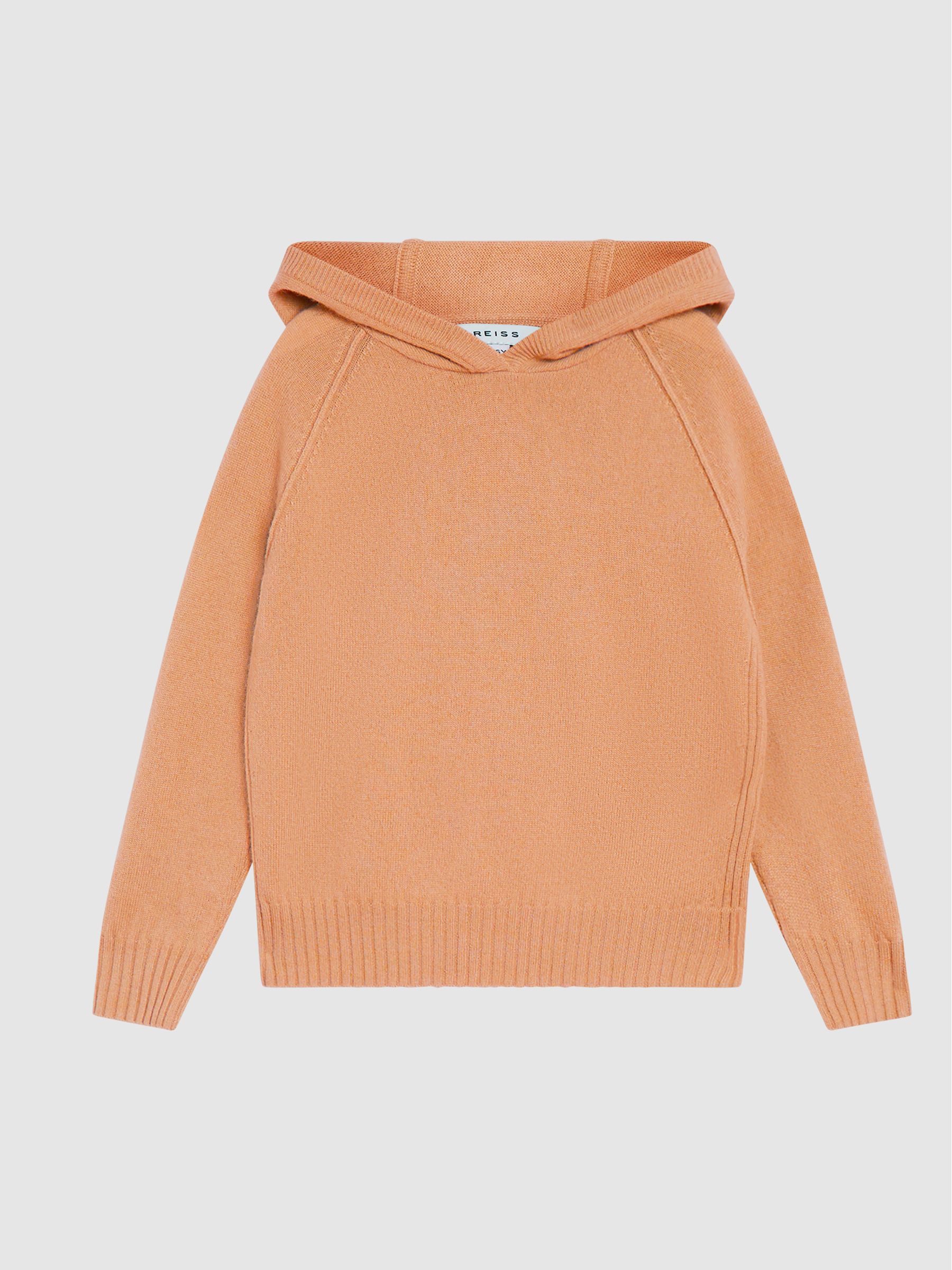 Wool Cashmere Blend Hoodie in Orange - Image 2 of 5