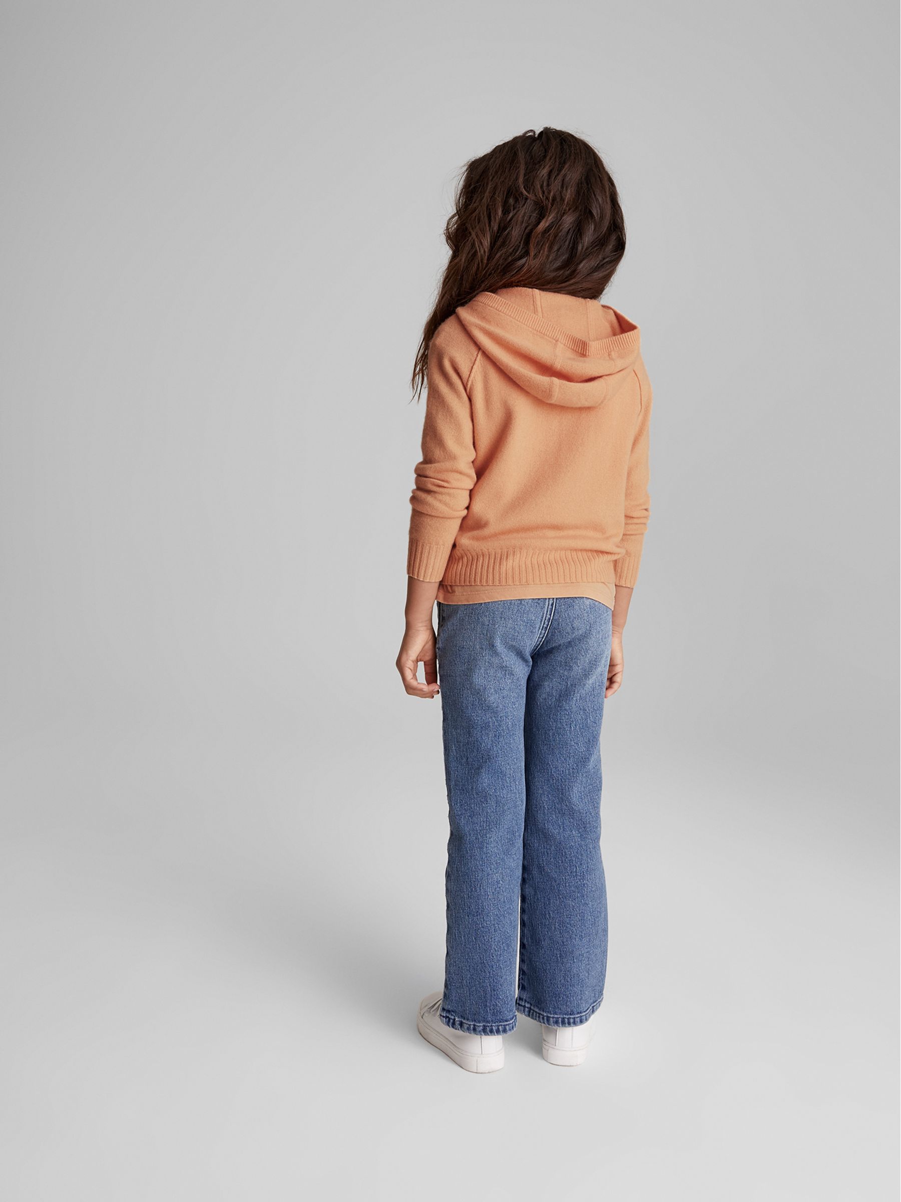 Wool Cashmere Blend Hoodie in Orange - Image 4 of 5