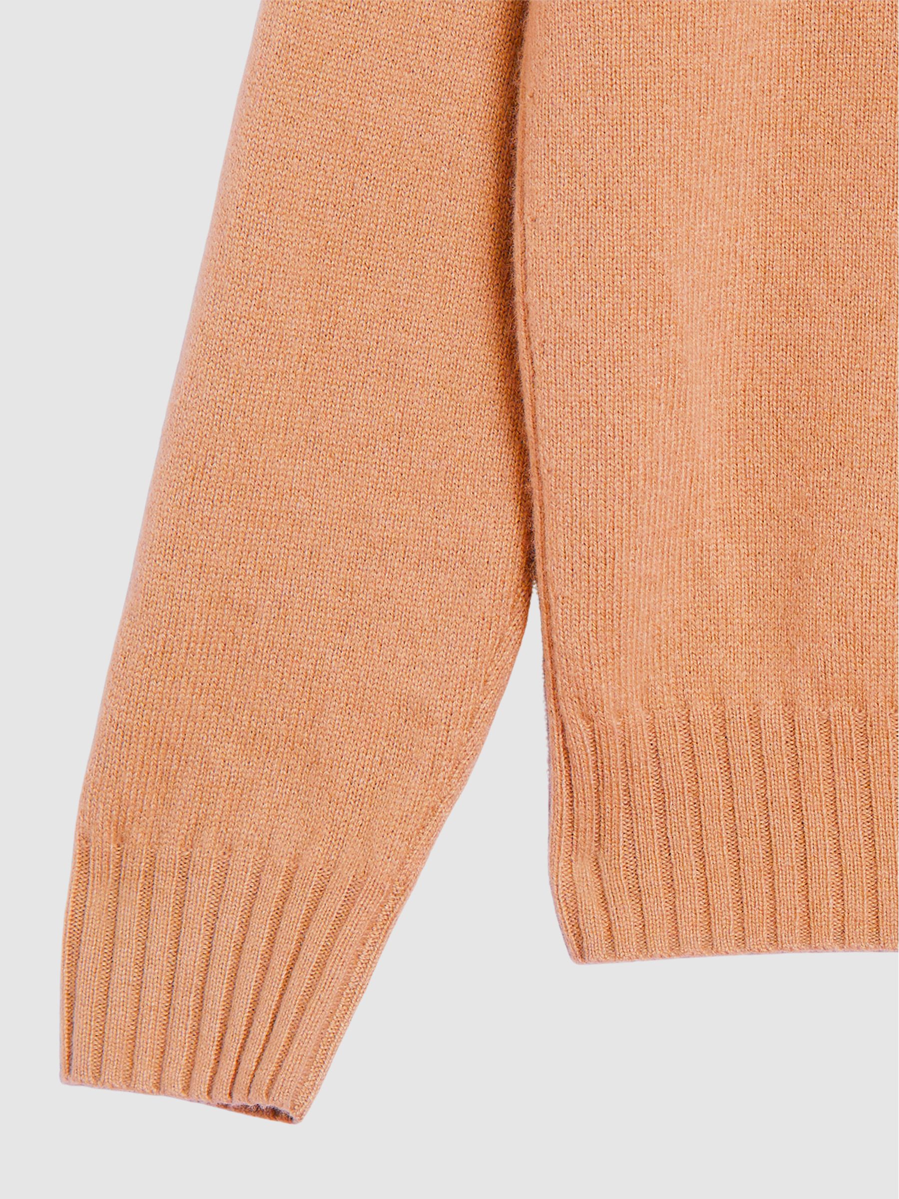 Wool Cashmere Blend Hoodie in Orange - Image 5 of 5