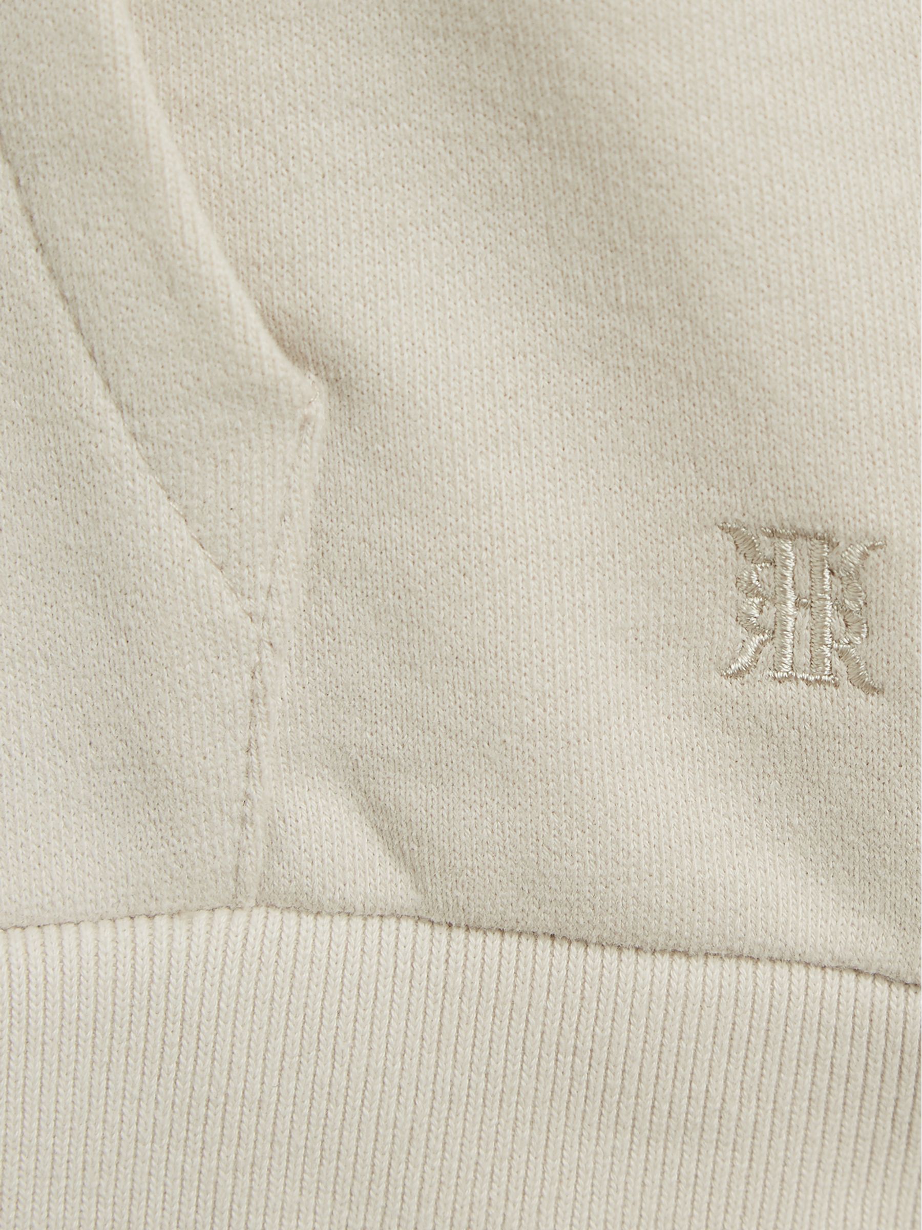 Oversized Cotton Jersey Hoodie in Dark Ecru - Image 6 of 6