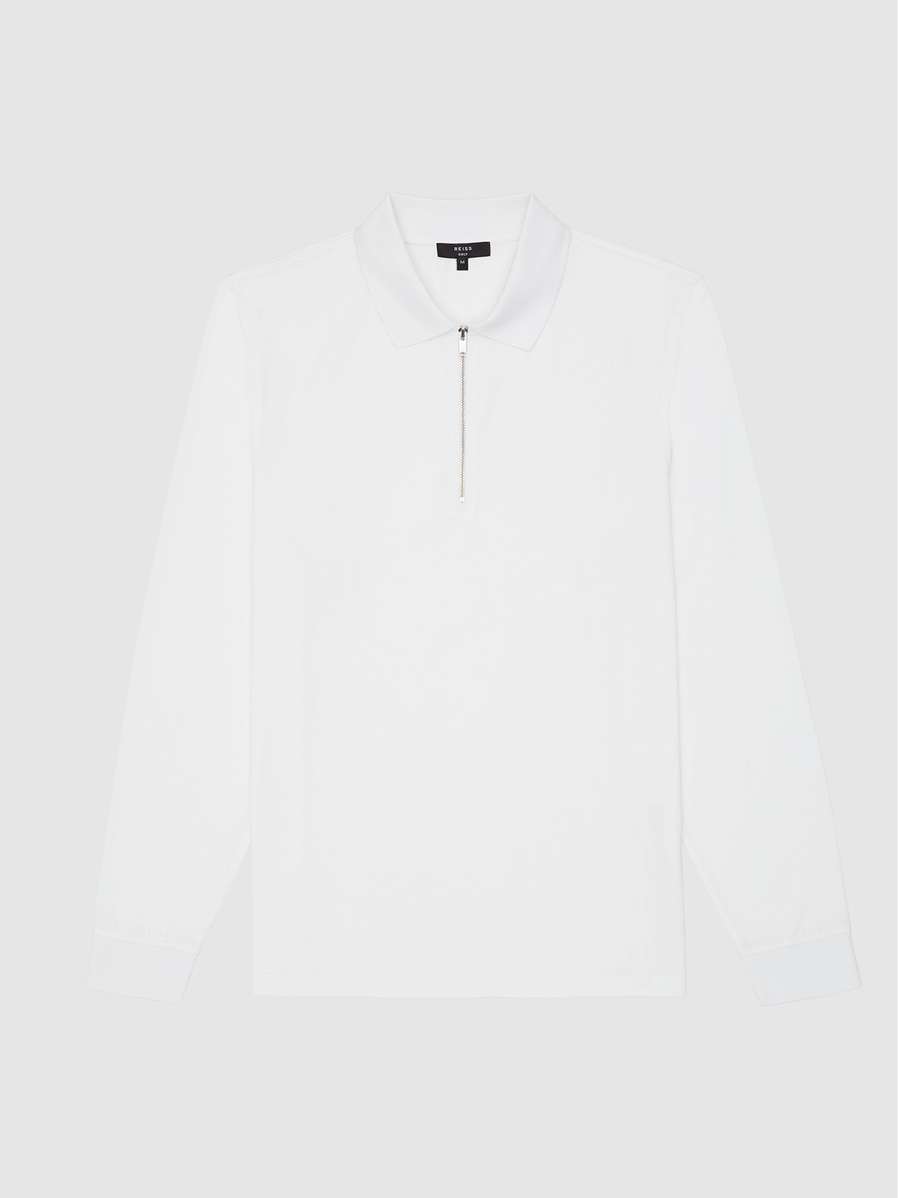 Golf Half Zip Polo Shirt in White - Image 2 of 5