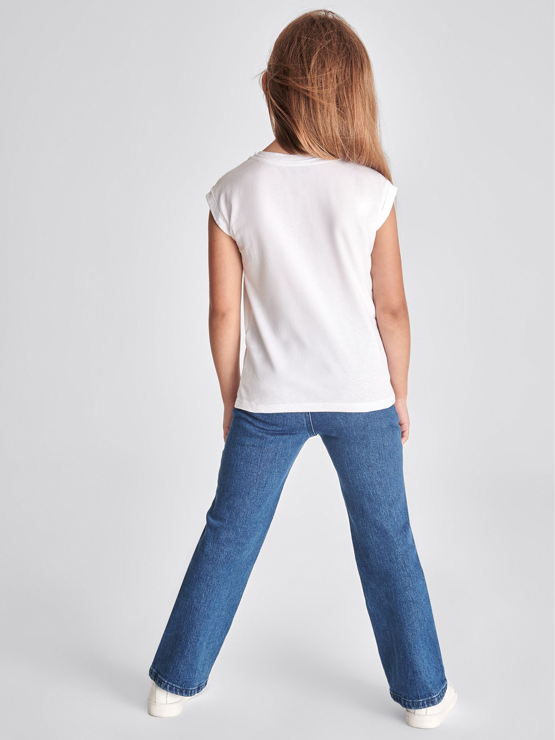 Crew Neck Jersey T-shirt in White - Image 5 of 7