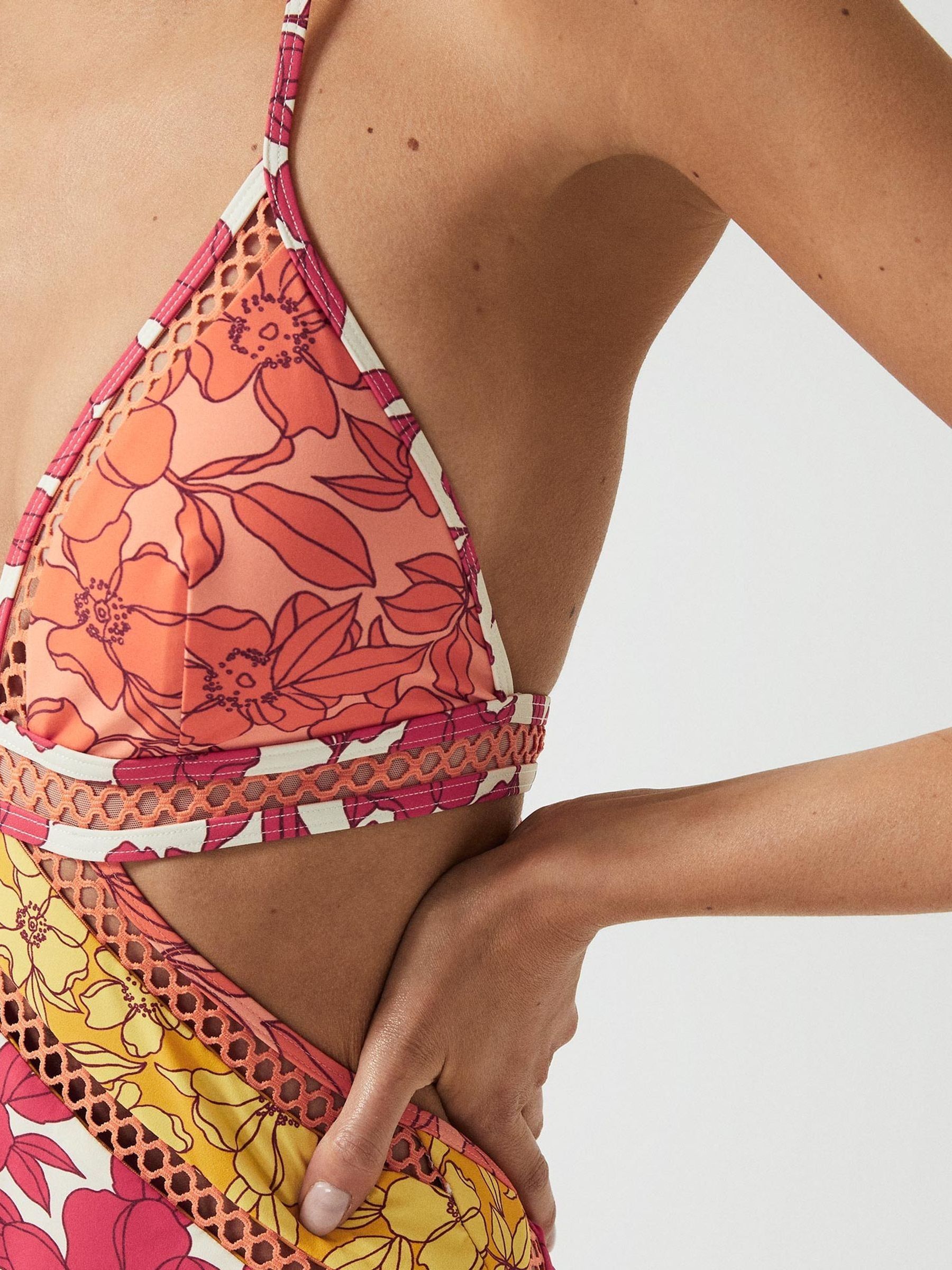 Print Swimsuit in Coral - Image 2 of 6