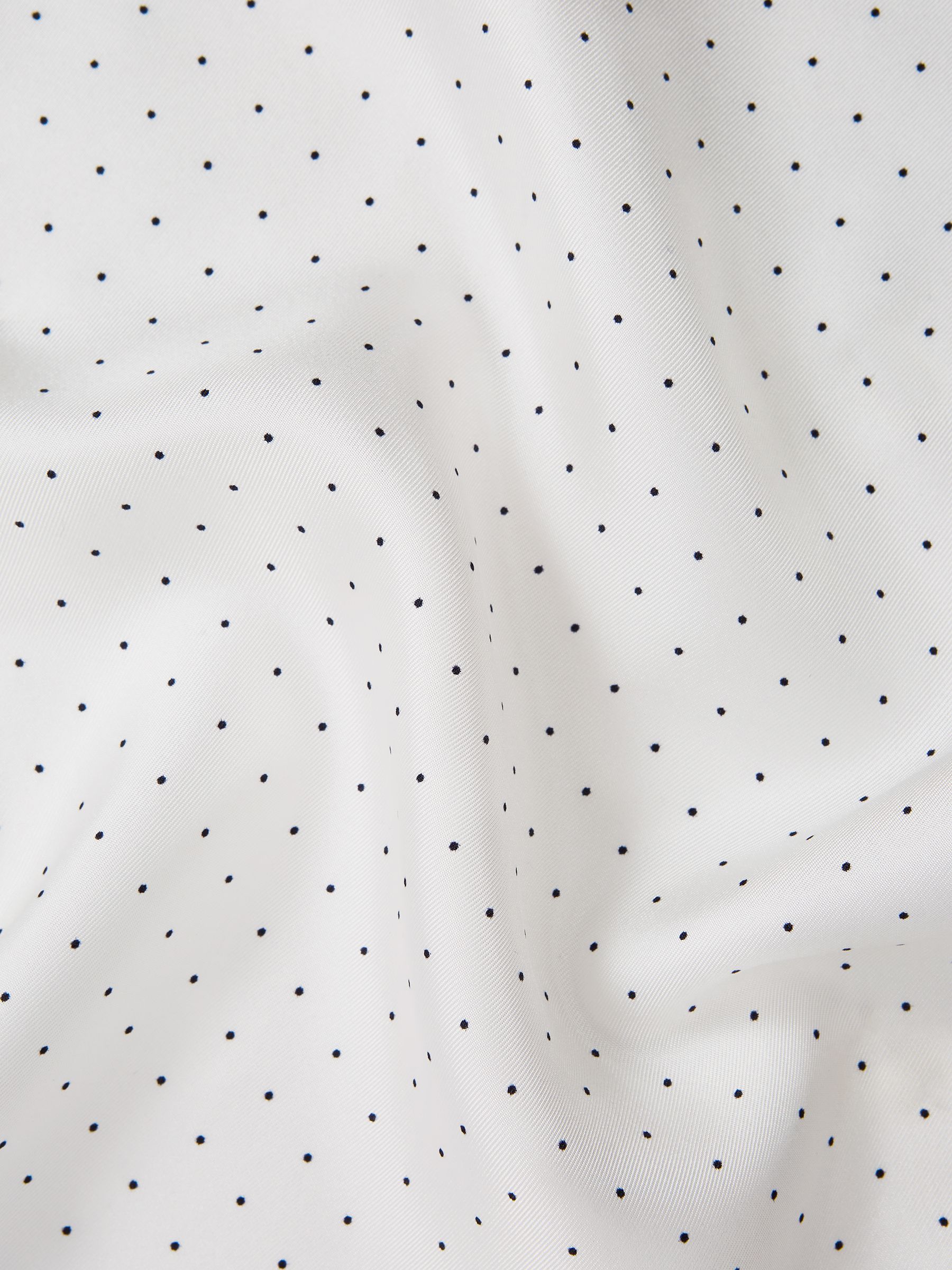 Polka Dot Silk Pocket Square in White - Image 5 of 5