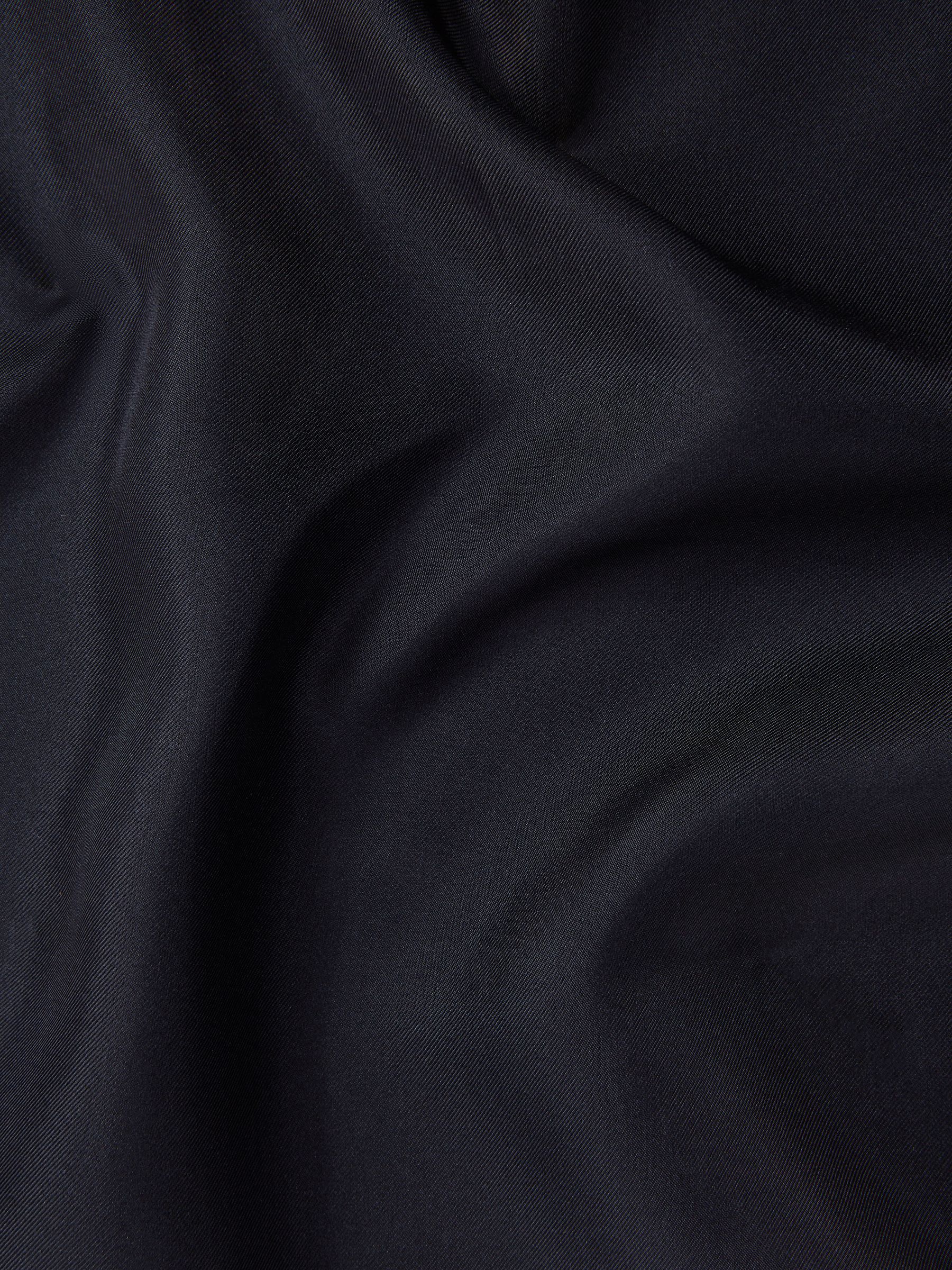 Plain Silk Pocket Square in Navy - Image 5 of 5