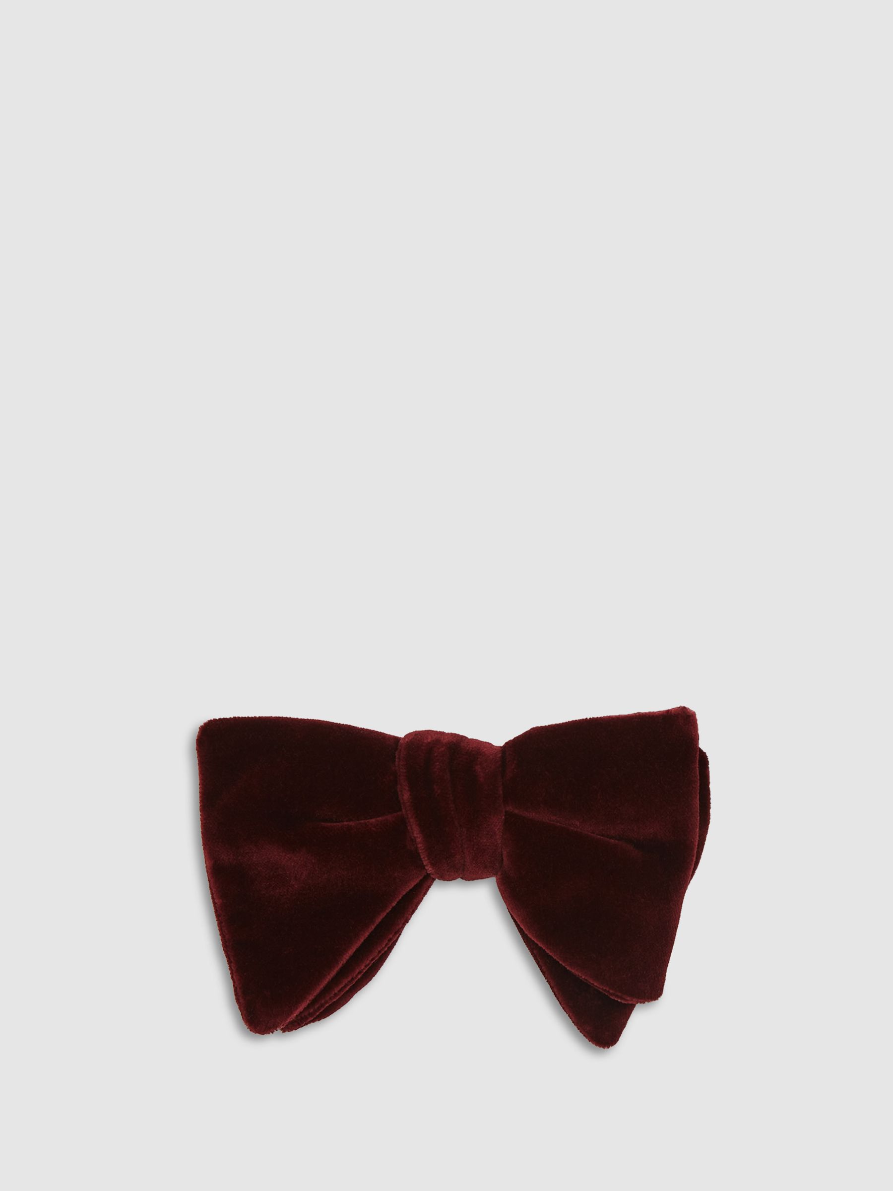 Velvet Bow Tie in Burgundy - Image 1 of 4