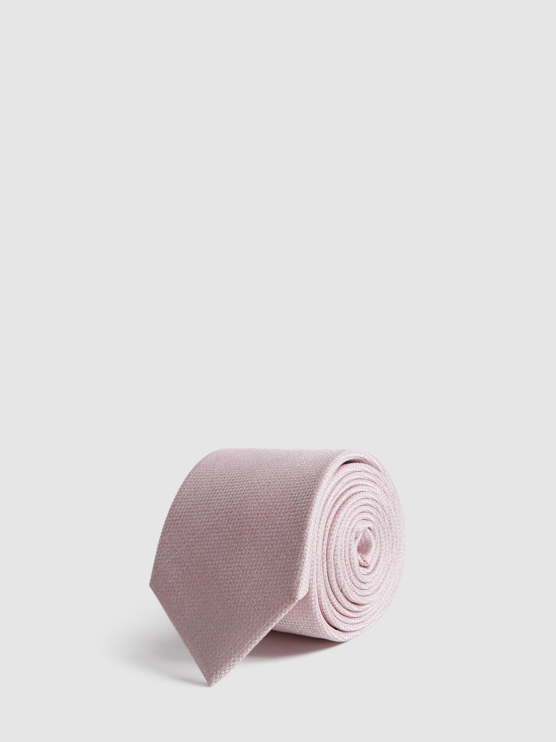 Textured Silk Tie in Pink - Image 1 of 4