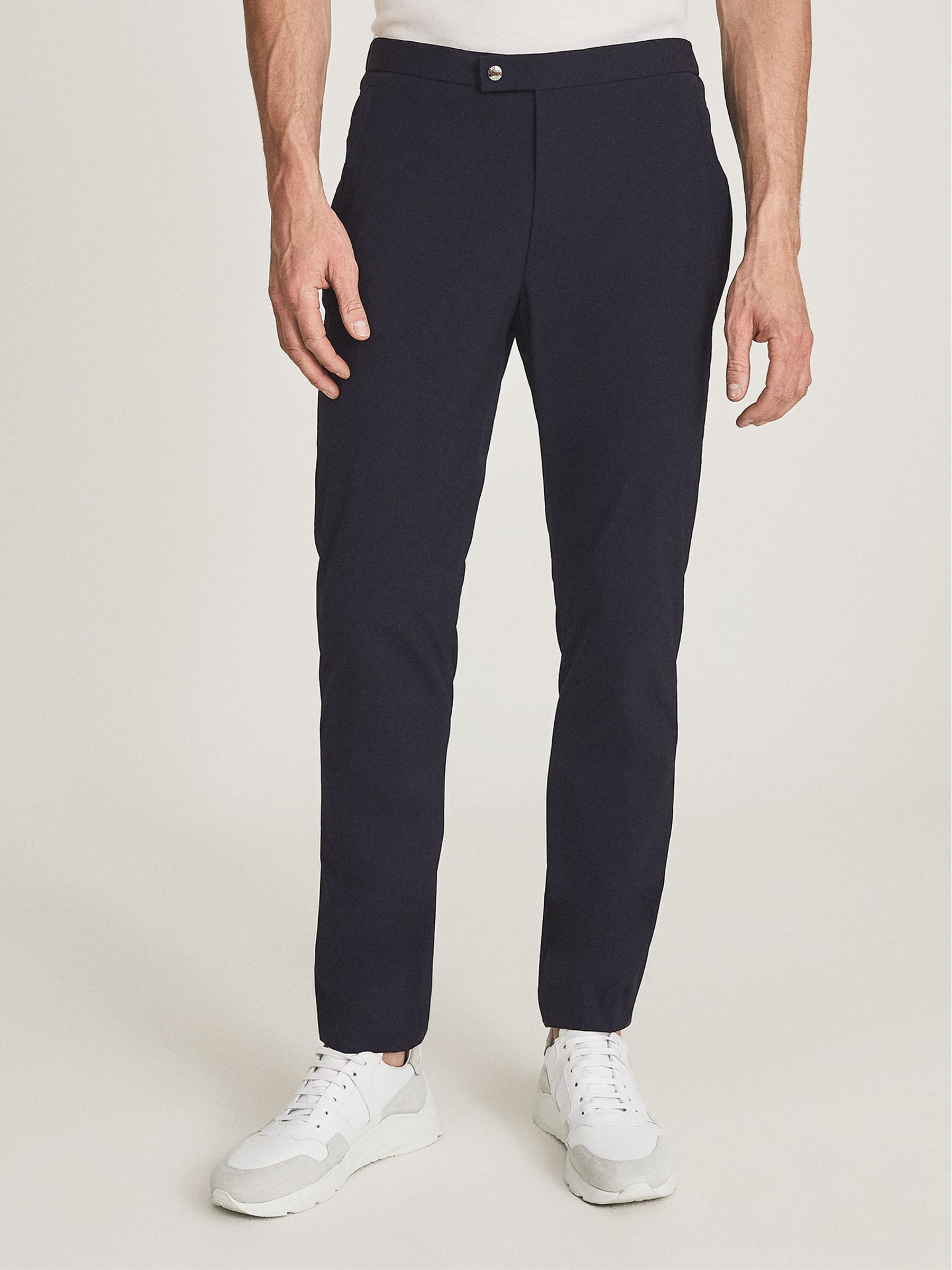 Golf Performance Slim Fit Trousers in Navy - Image 1 of 5