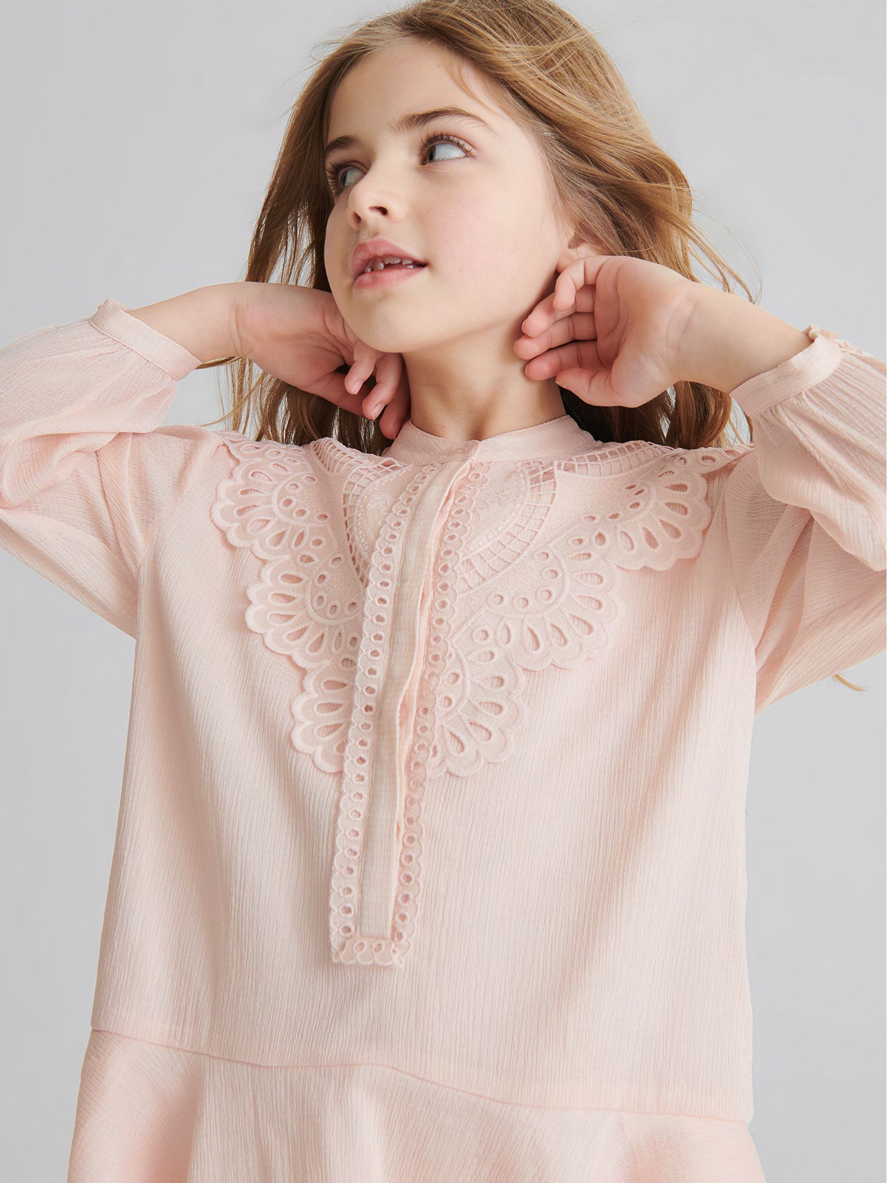 Embroidered Detail Dress in Pink - Image 3 of 6