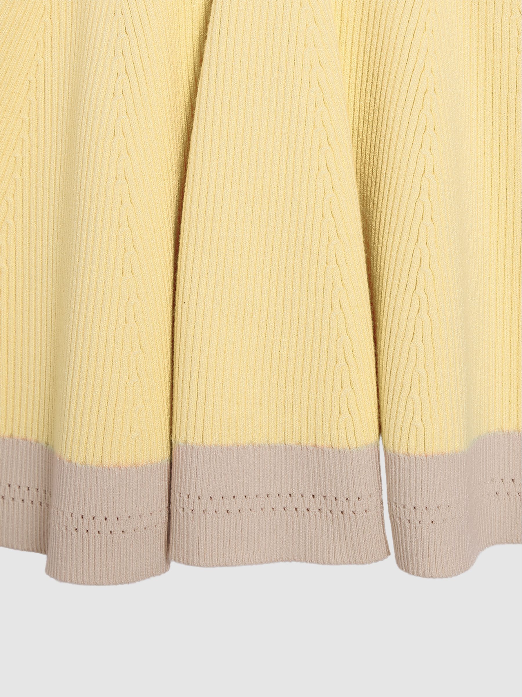 Colourblock Knitted Dress in Yellow - Image 6 of 6