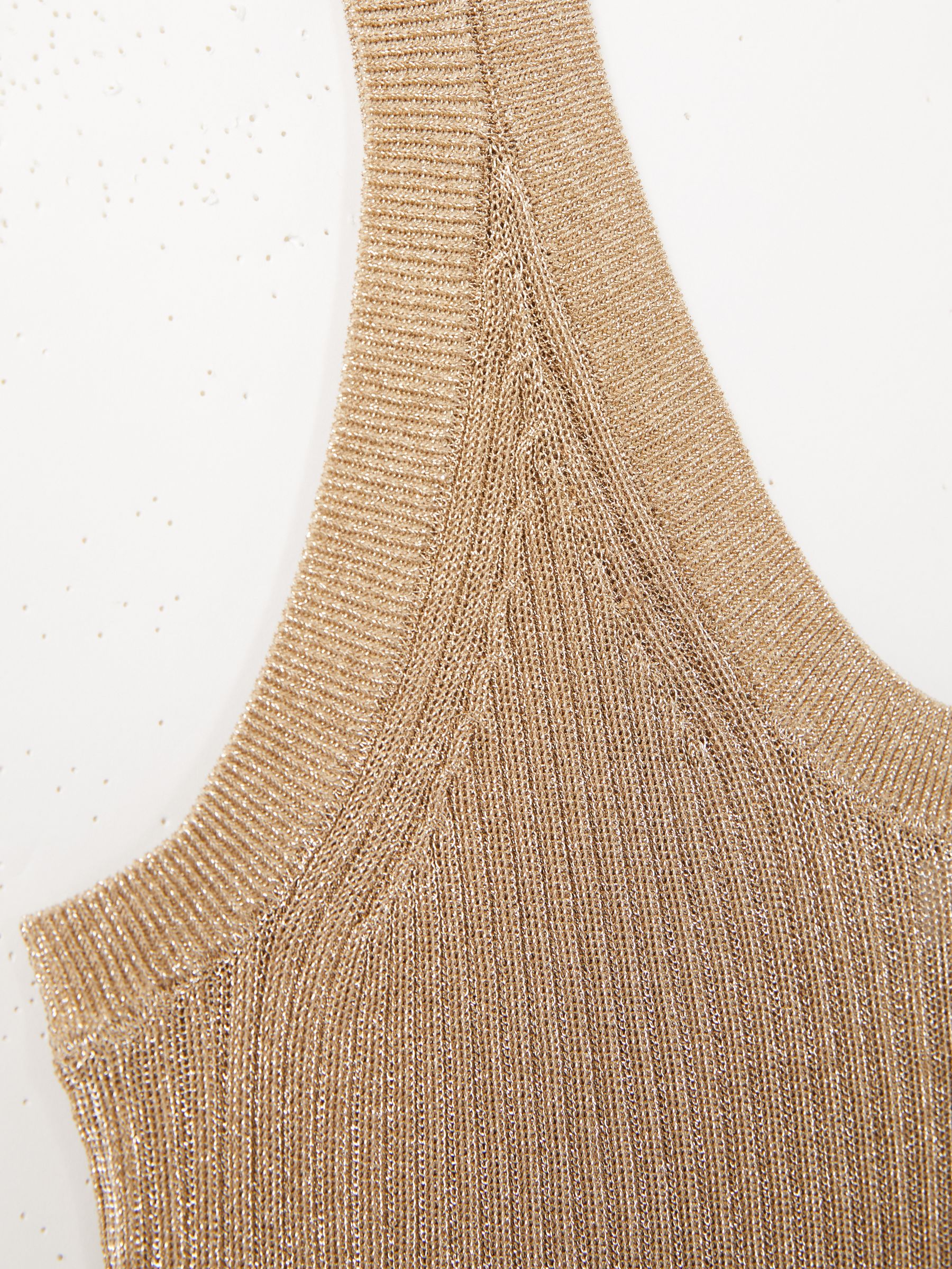 Metallic Vest Top in Gold - Image 7 of 7
