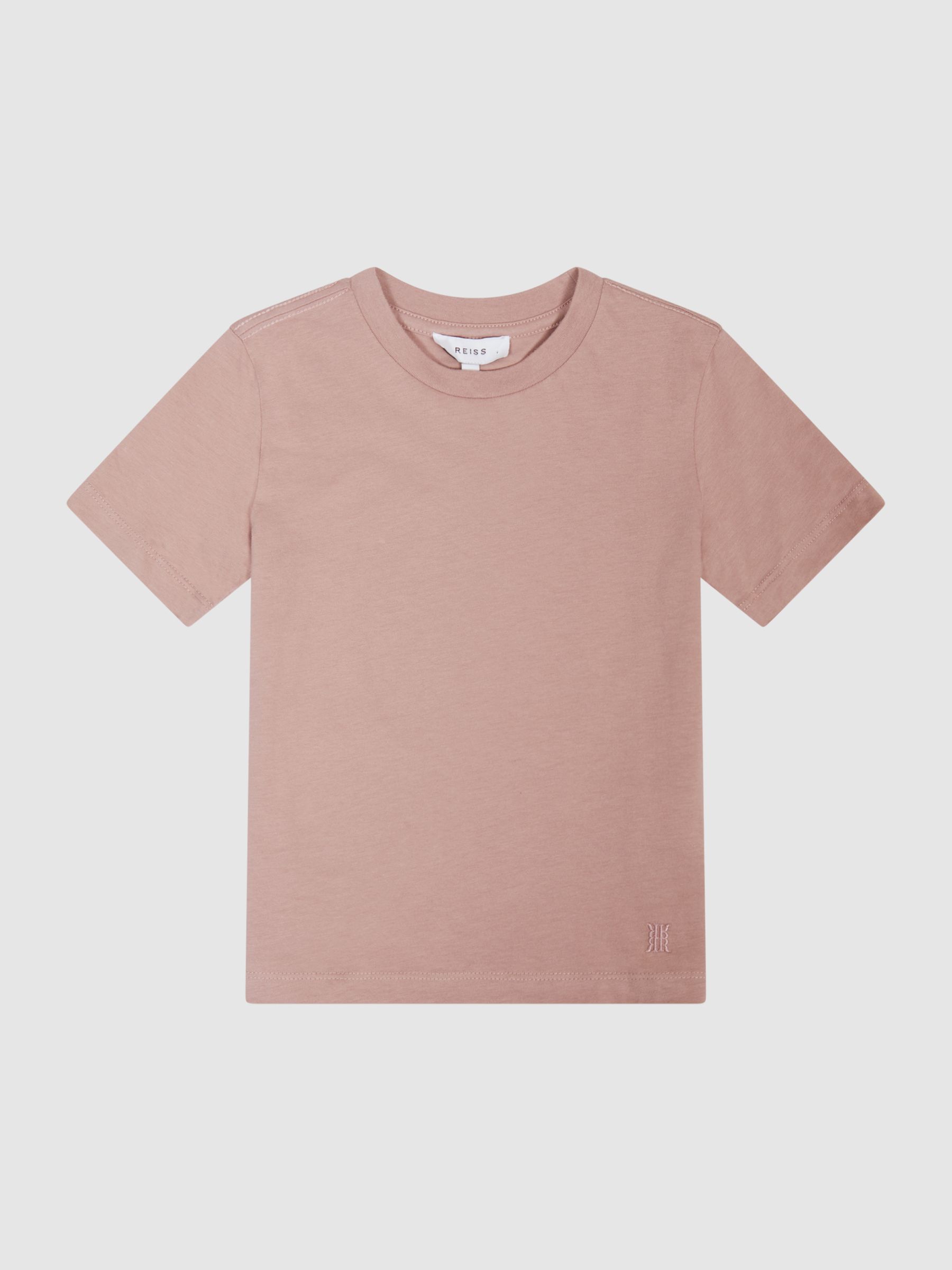 Crew Neck T-shirt in Soft Pink - Image 2 of 5