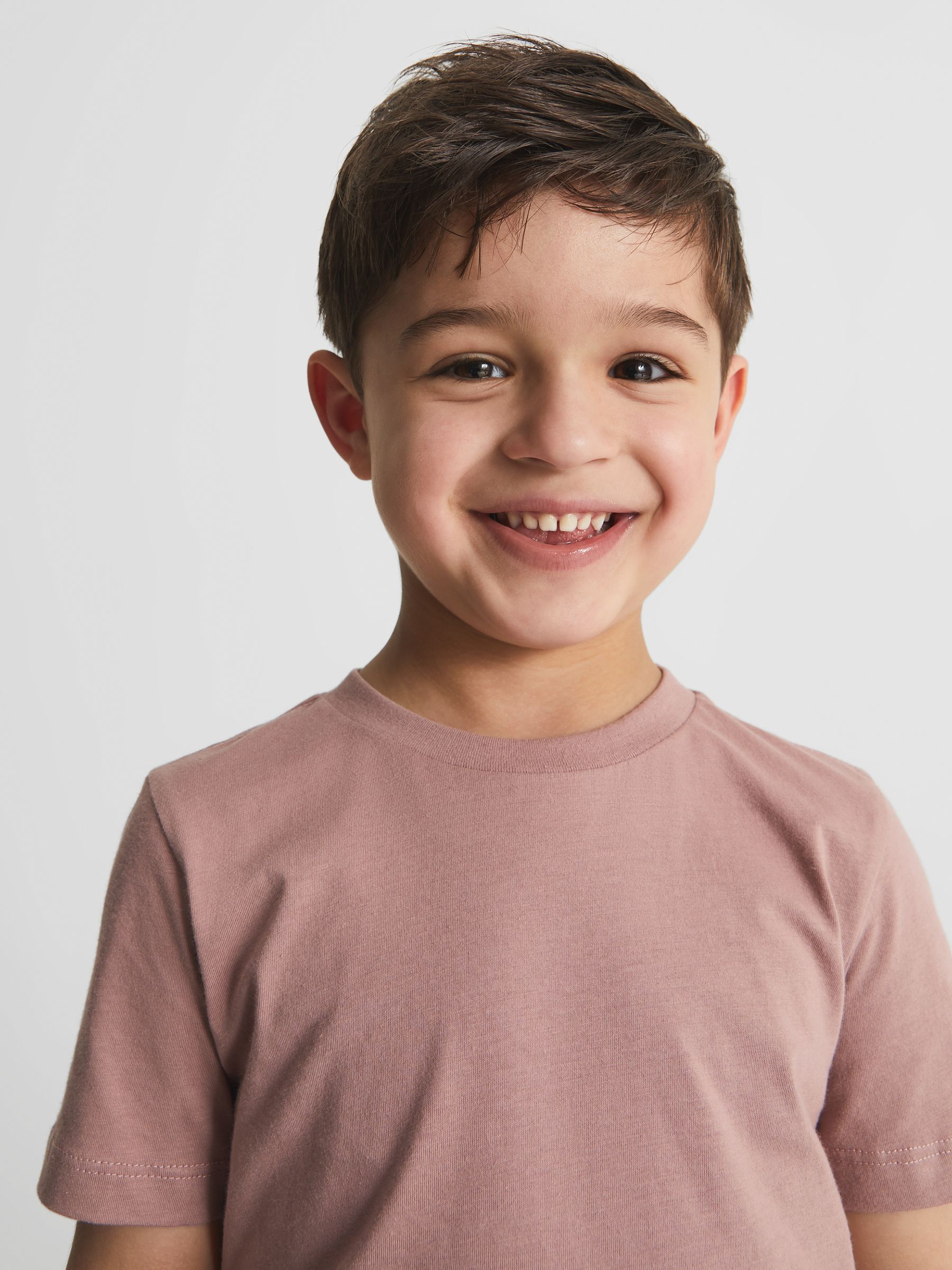 Crew Neck T-shirt in Soft Pink - Image 3 of 5