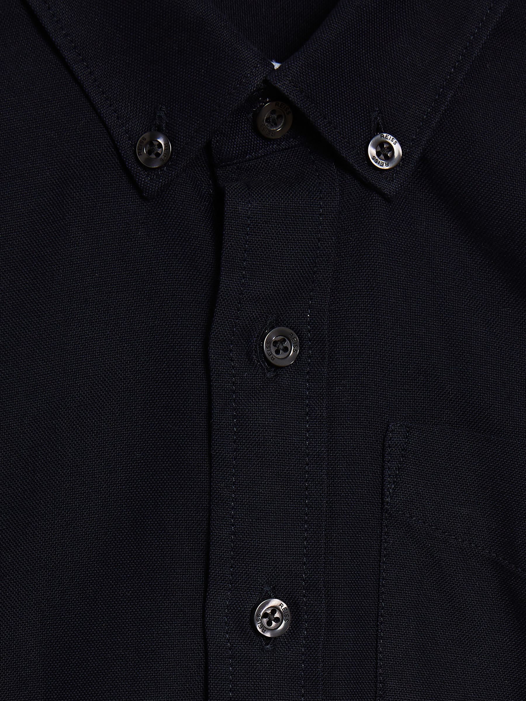 Junior Button Down Oxford Shirt in Navy - Image 6 of 6