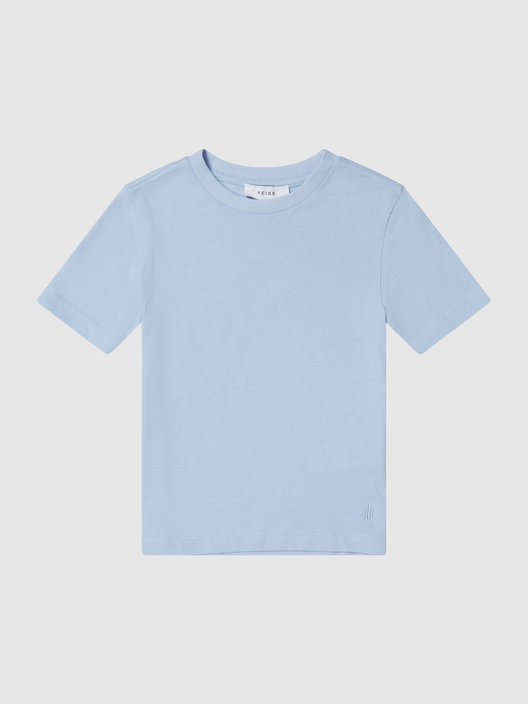 Crew Neck T-shirt in Soft Blue - Image 2 of 6