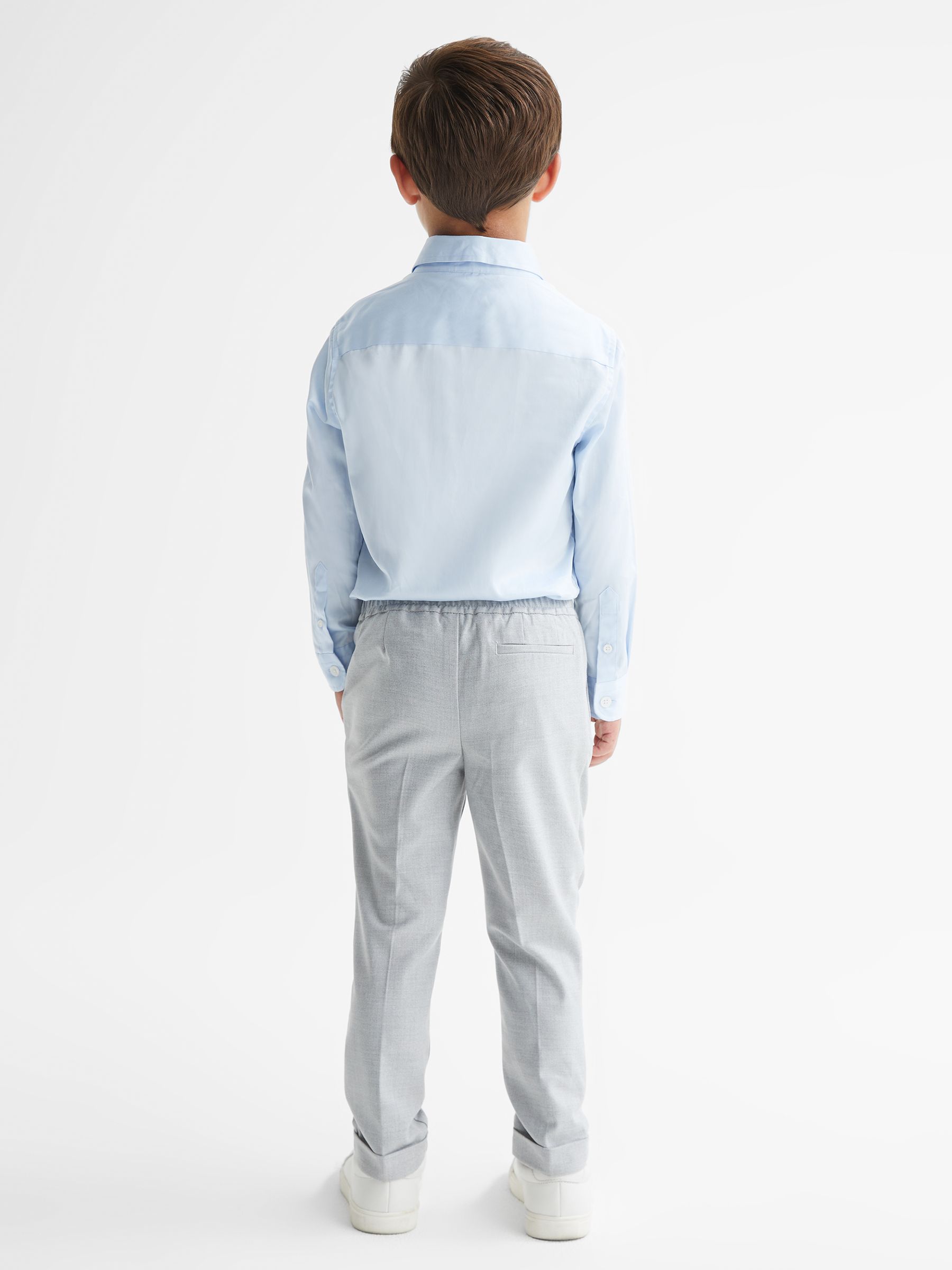 Junior Slim Fit Formal Shirt in Mid Blue - Image 5 of 6