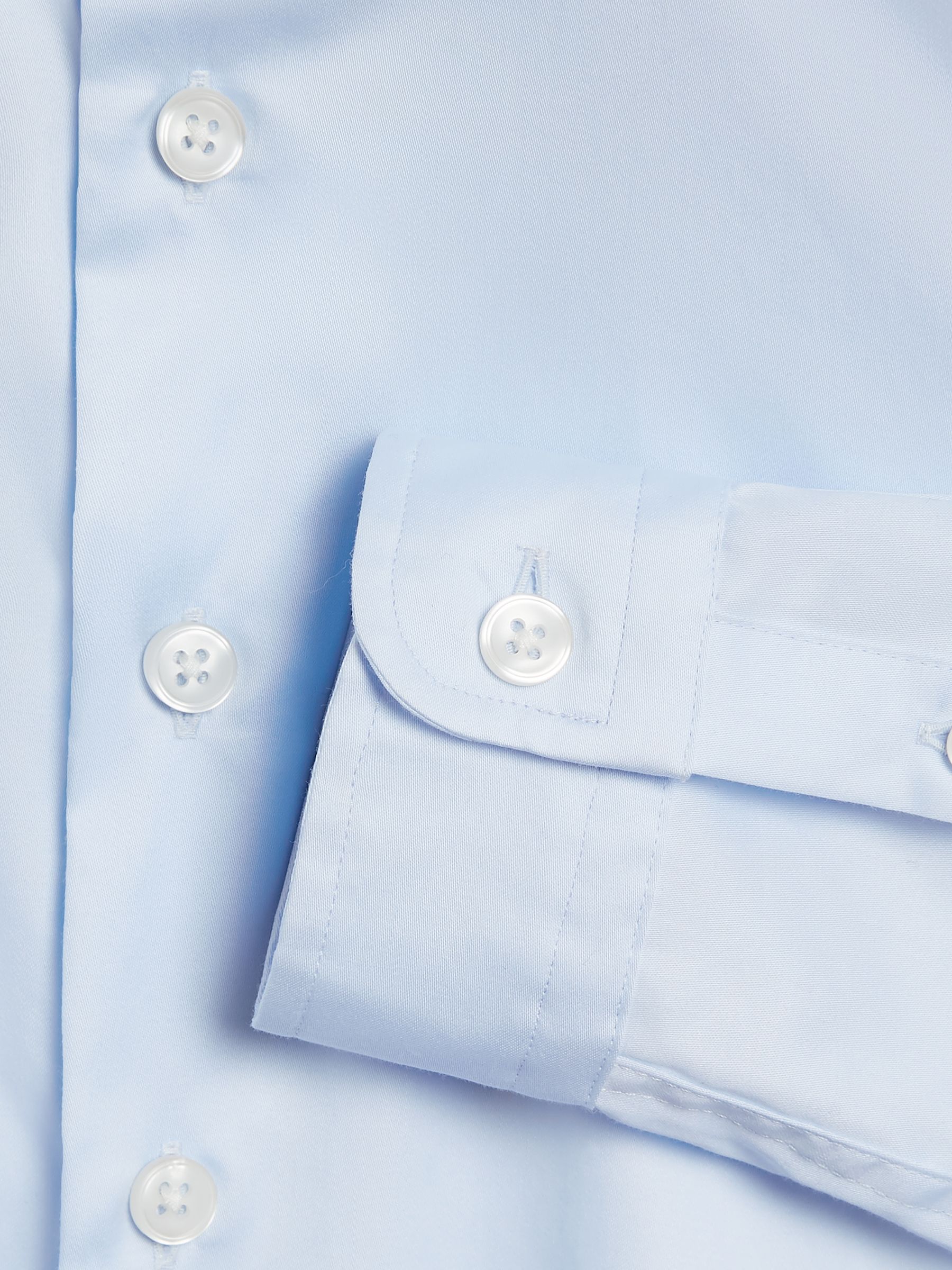 Junior Slim Fit Formal Shirt in Mid Blue - Image 6 of 6