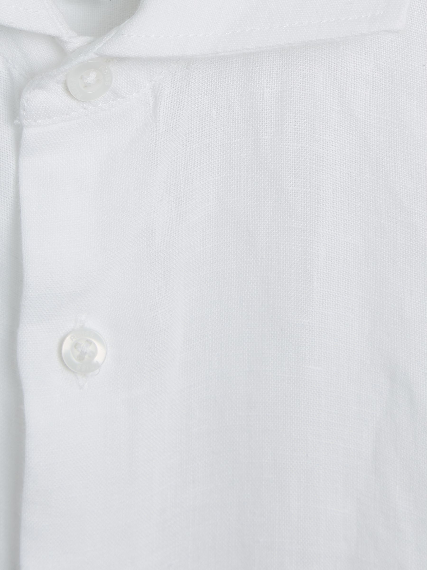 Long Sleeve Linen Shirt in White - Image 6 of 6