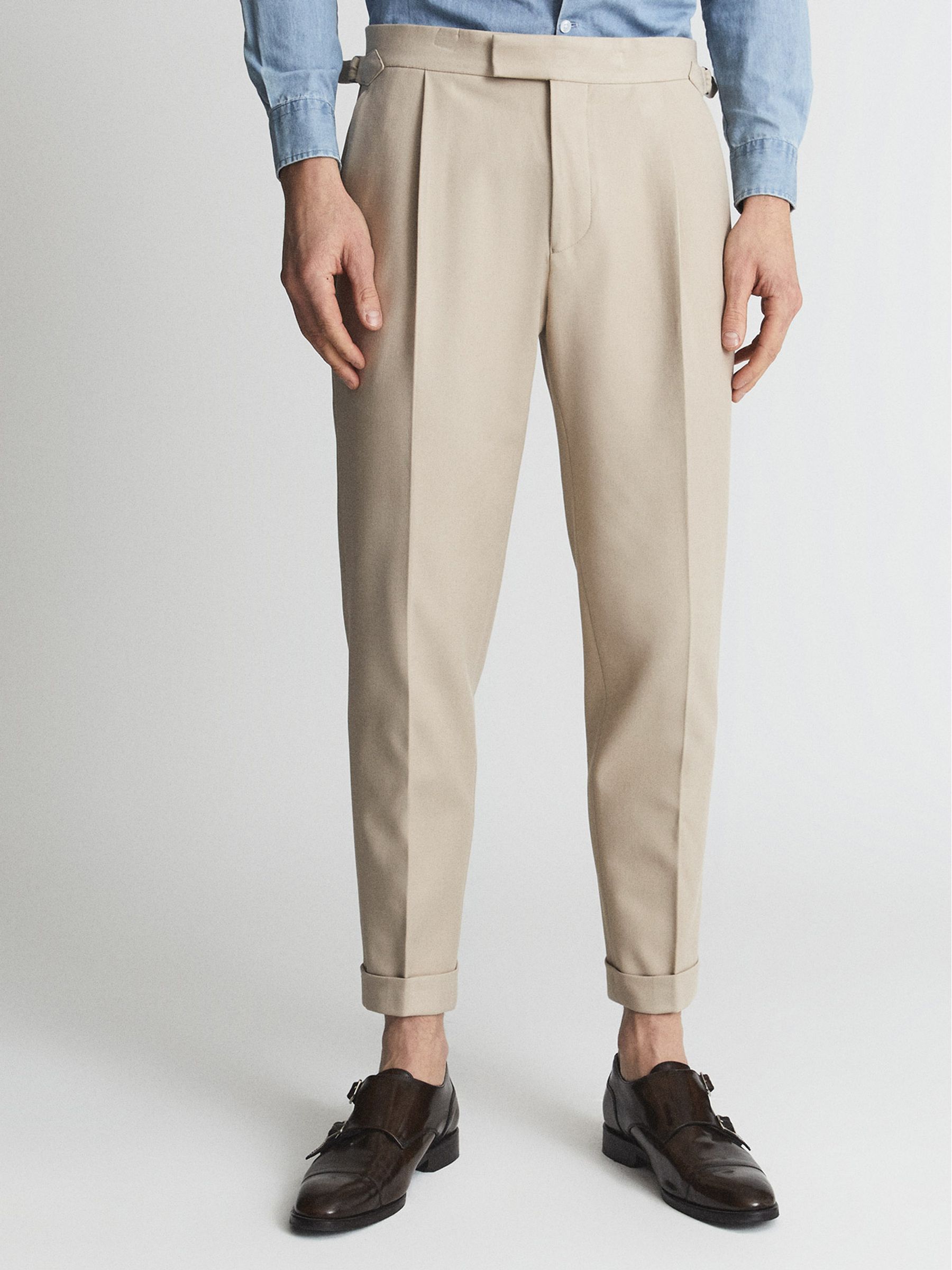 Relaxed Fit Twill Trousers in Stone - Image 1 of 5 Relaxed Fit Twill Trousers in Stone - Image 1 of 5