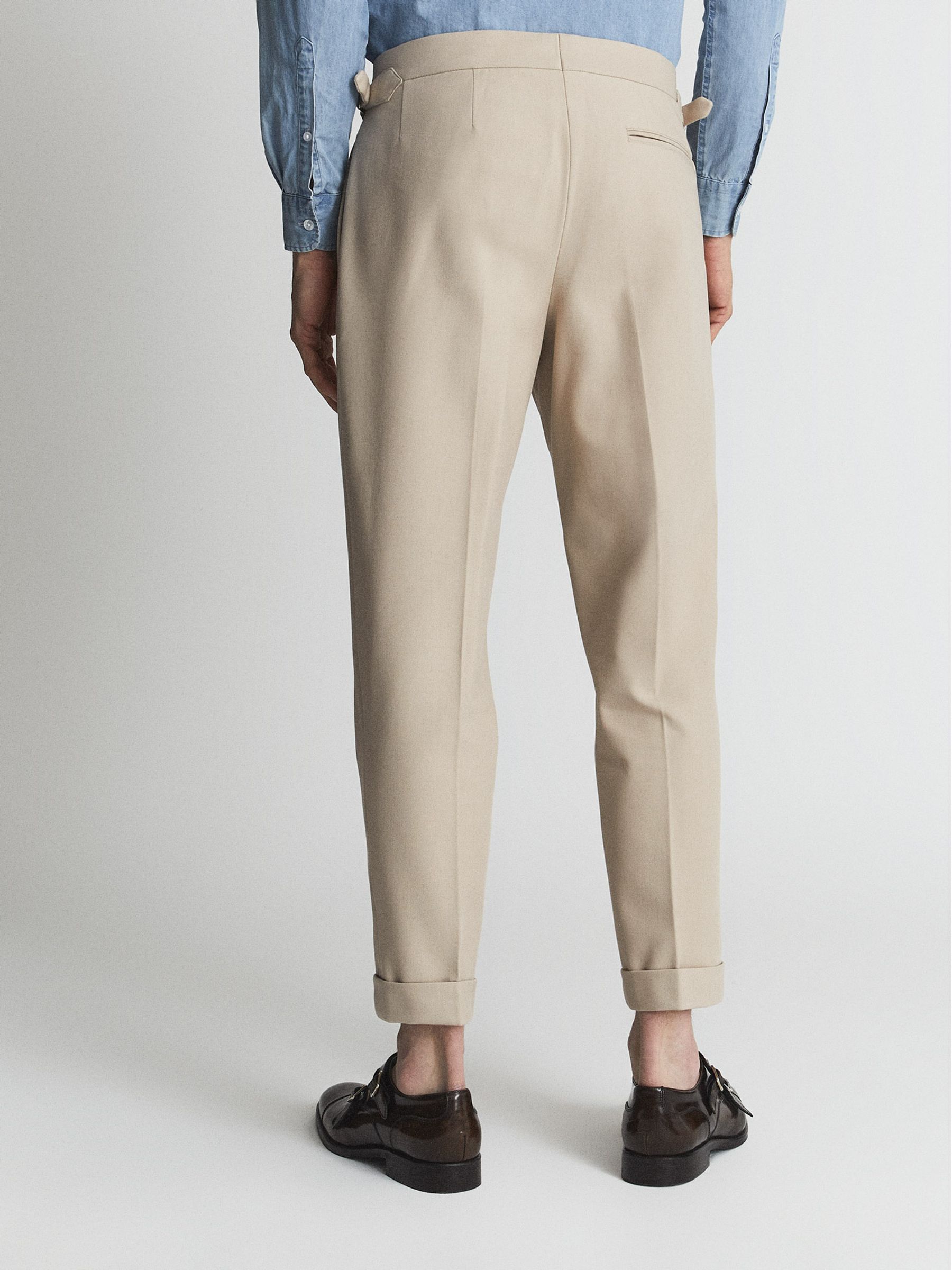 Relaxed Fit Twill Trousers in Stone - Image 5 of 5