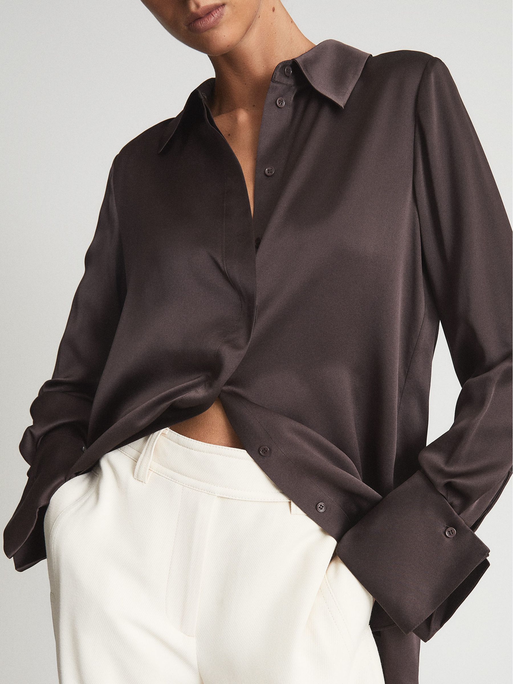 Silk Shirt in Purple - Image 4 of 7