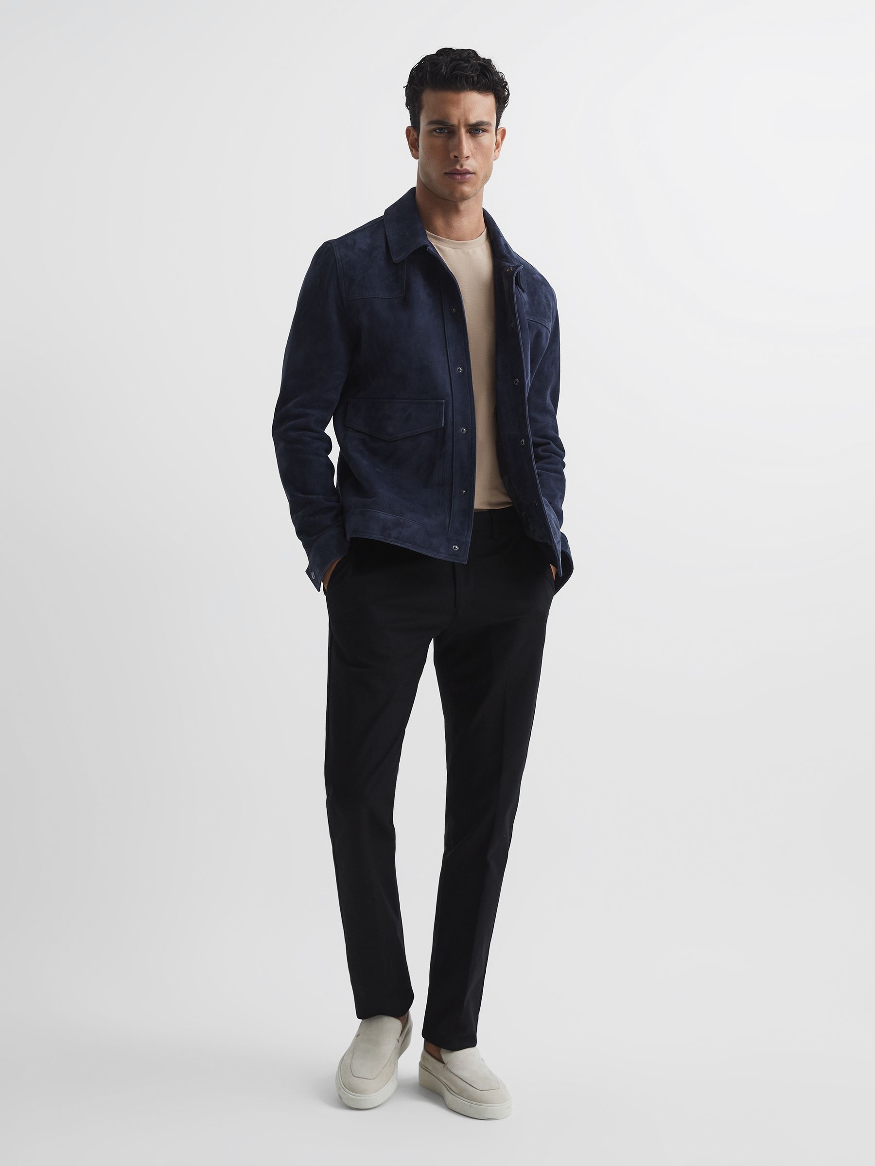 Crew Neck T-shirt in Stone - Image 6 of 6