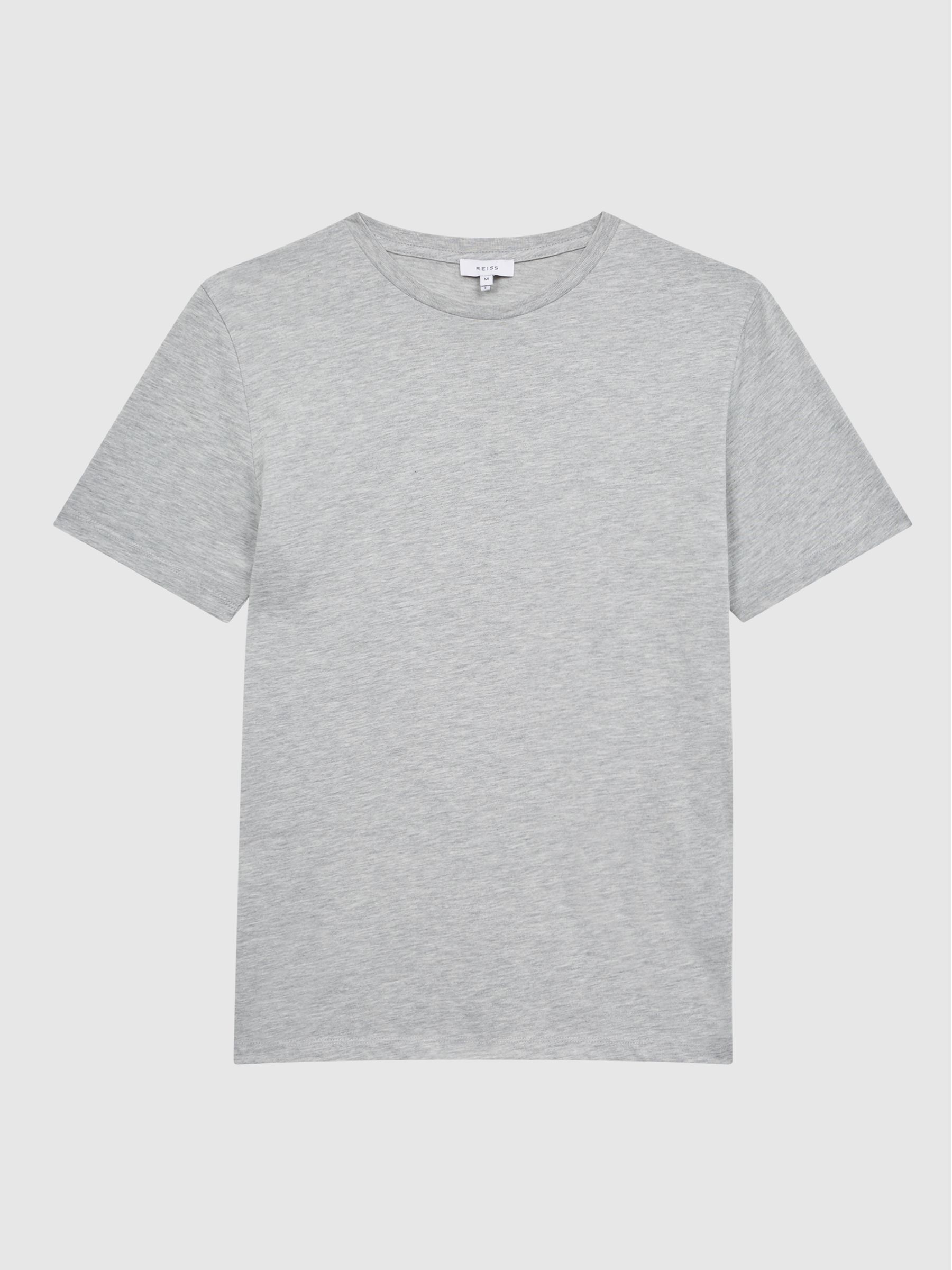 Crew Neck T-shirt in Grey Marl - Image 2 of 7
