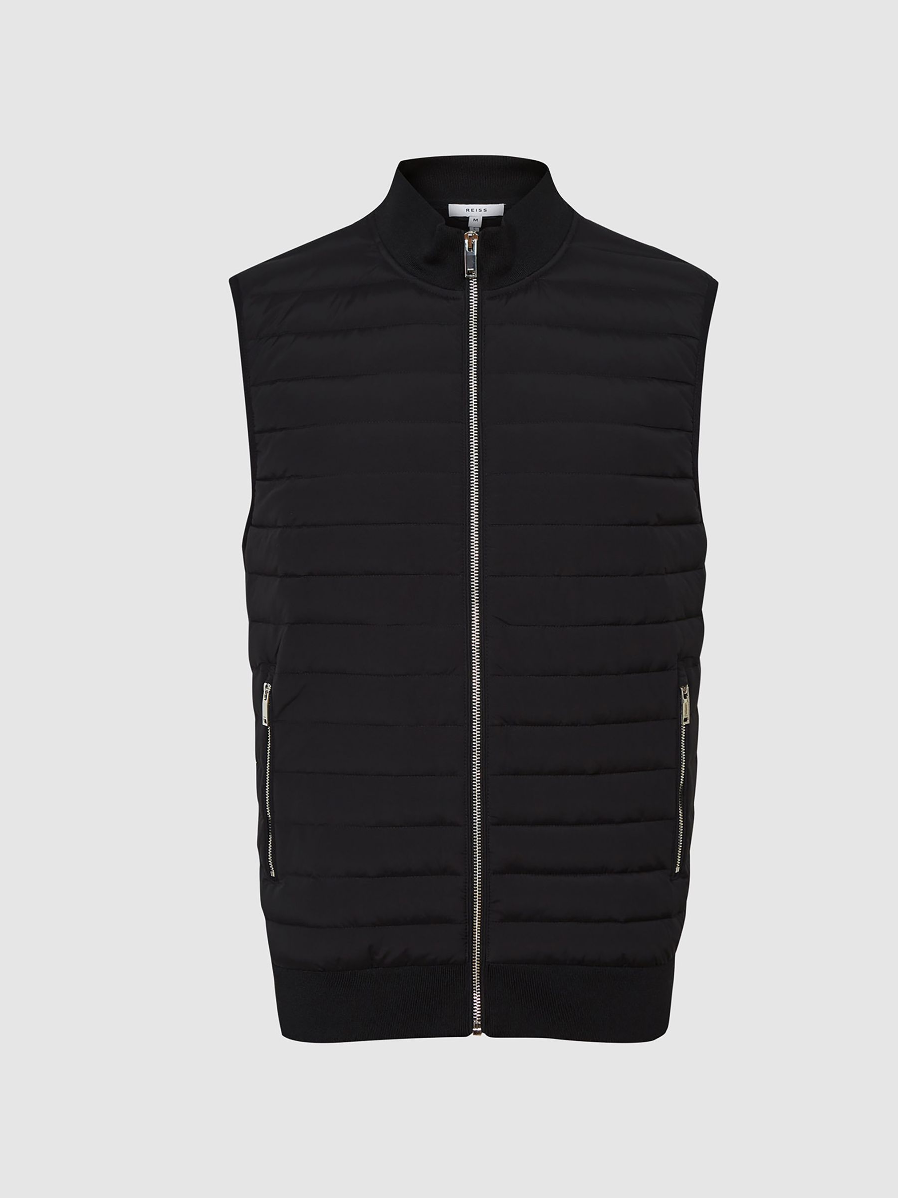 Hybrid Quilted Gilet in Black - Image 2 of 5