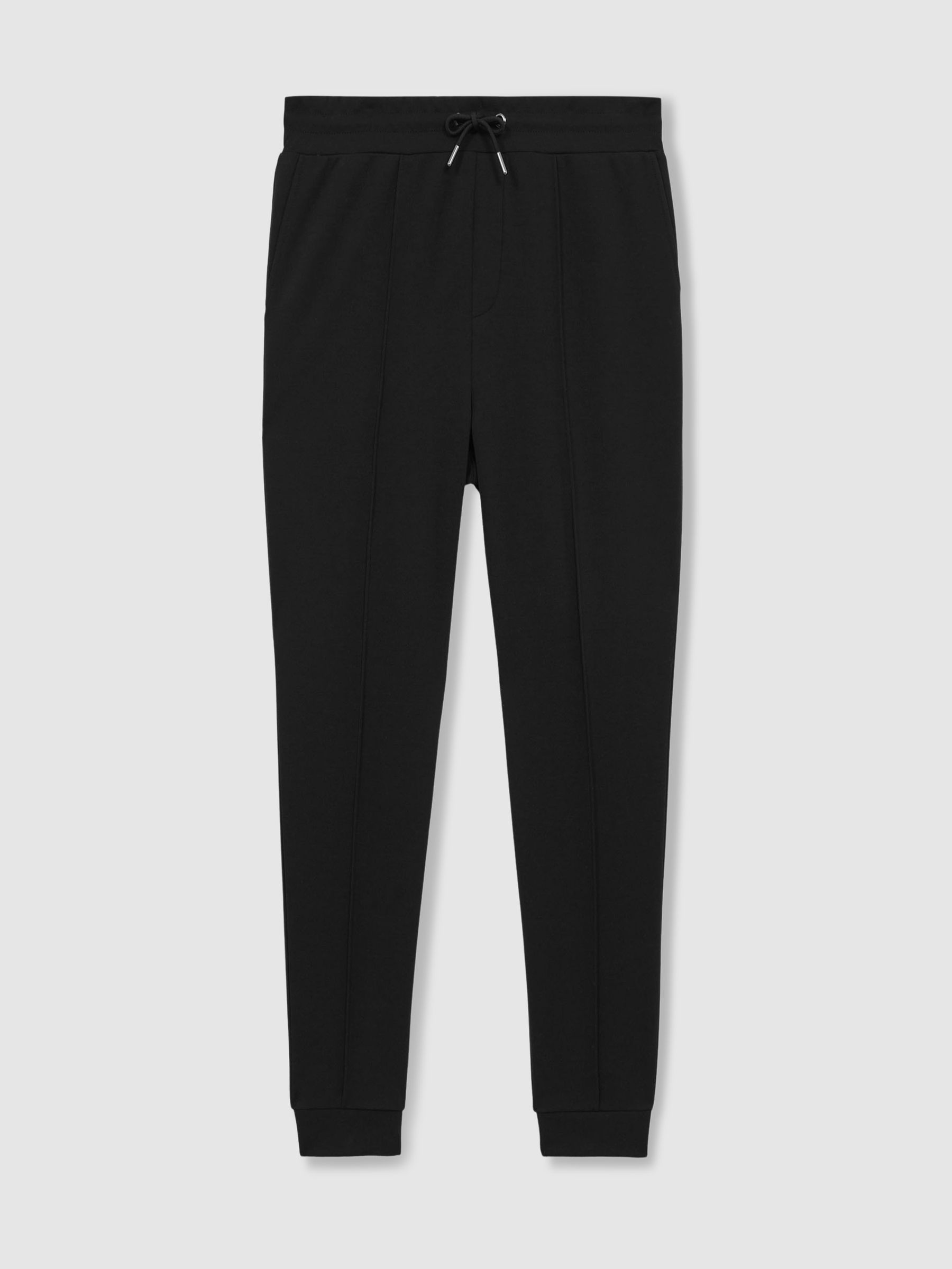 Interlock Jersey Drawstring Joggers in Black - Image 2 of 6