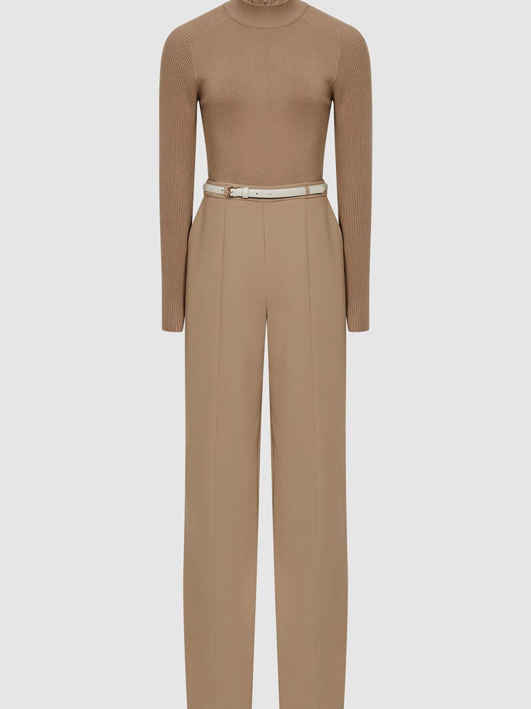 Hybrid Jumpsuit in Camel - Image 2 of 7