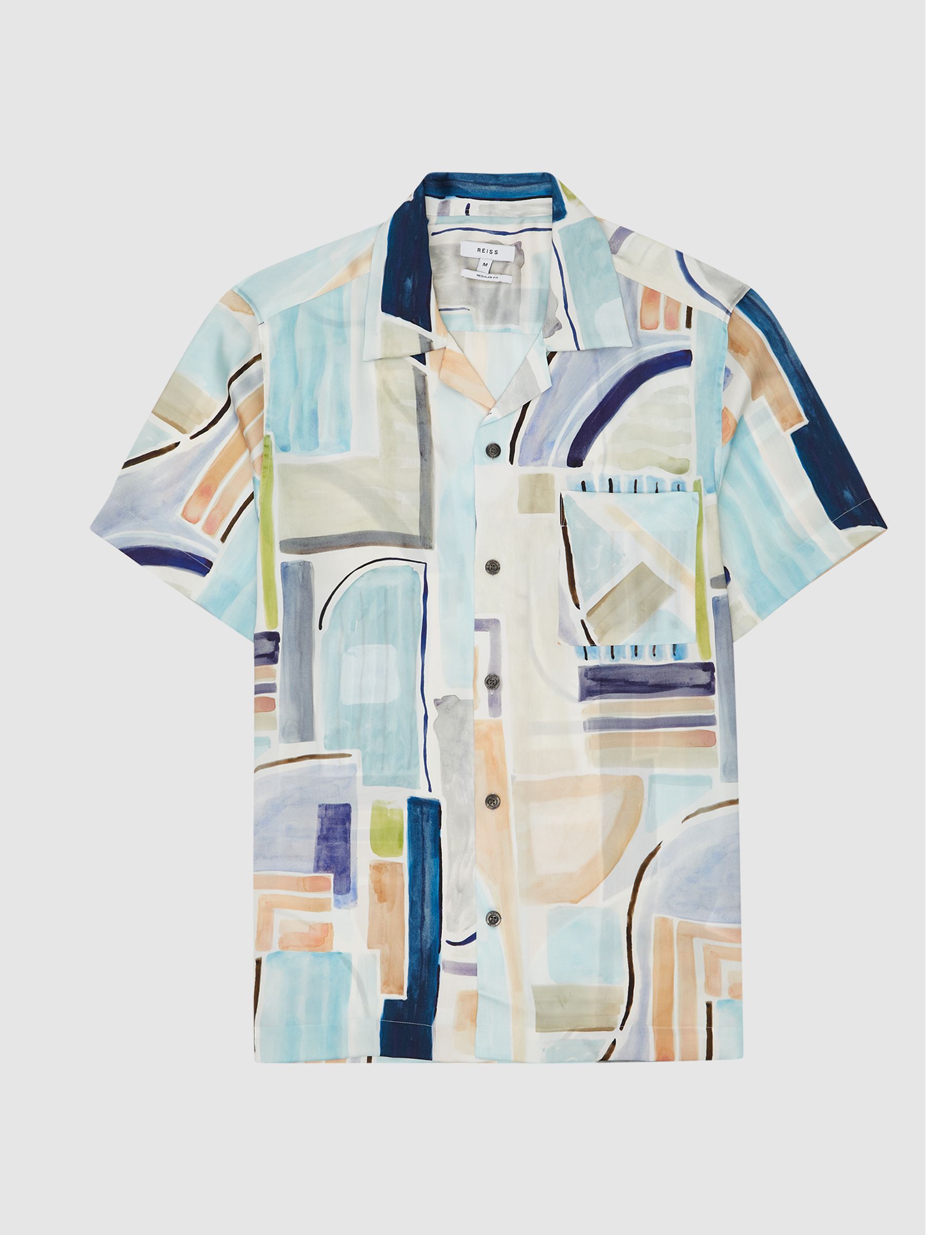 Reiss Painted Print Shirt in Multi | REISS