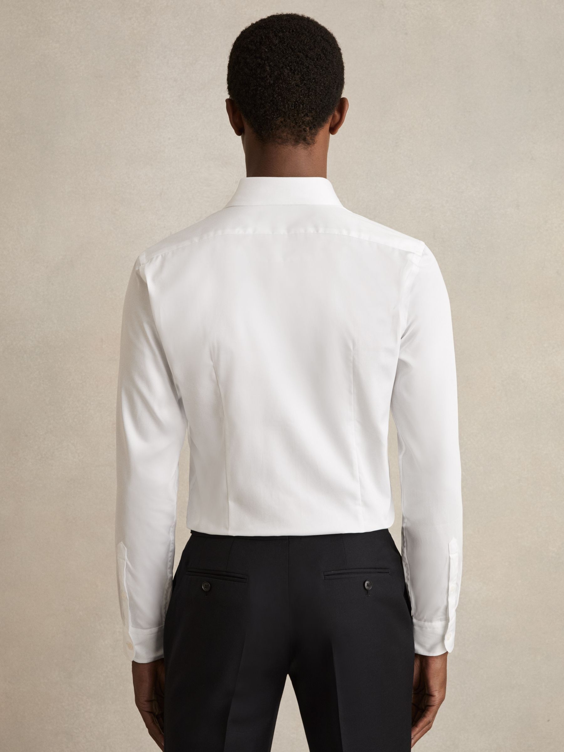 Cotton Sateen Shirt in White - Image 5 of 8