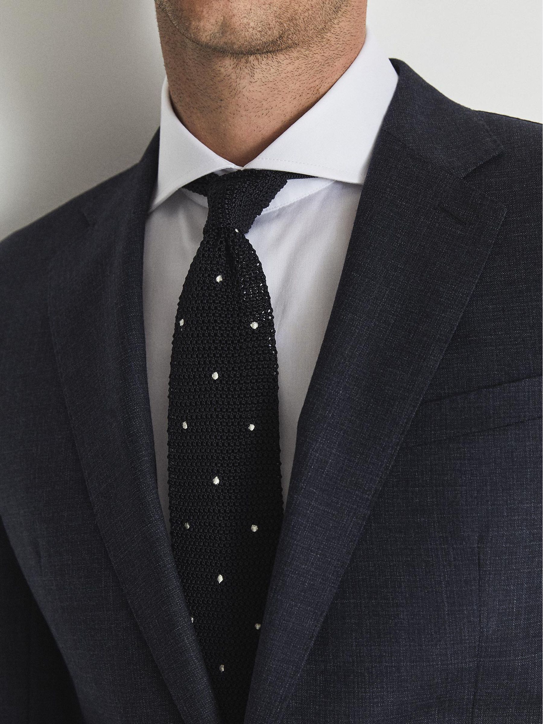 Slim Fit Two-Fold Cotton Shirt in White - Image 8 of 8