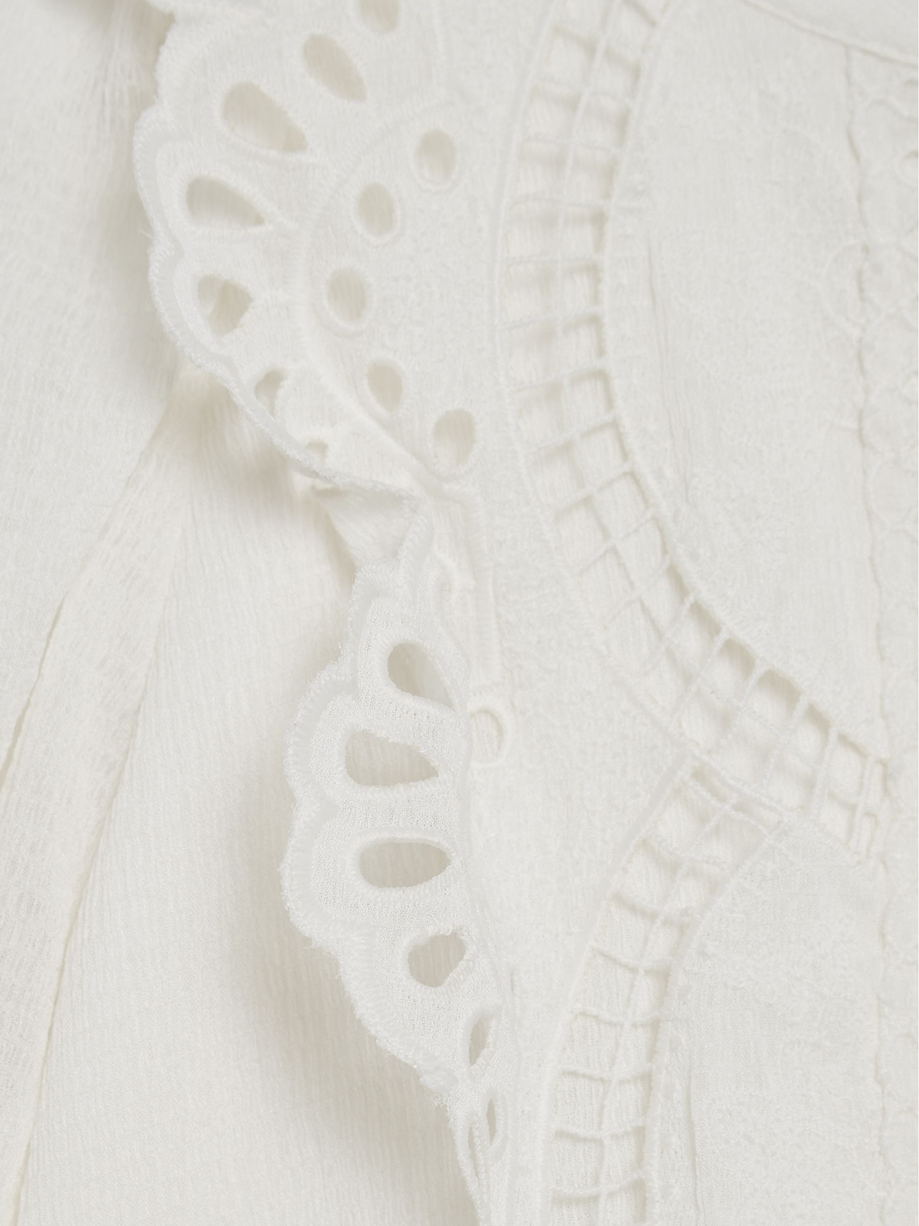 Embroidered Detail Blouse in Cream - Image 6 of 6