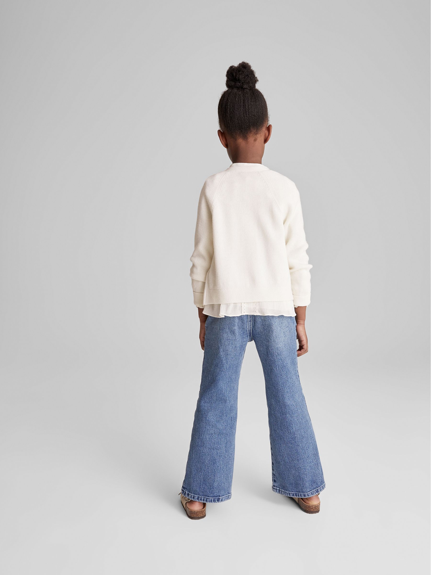 Button Up Cardigan in White - Image 5 of 6