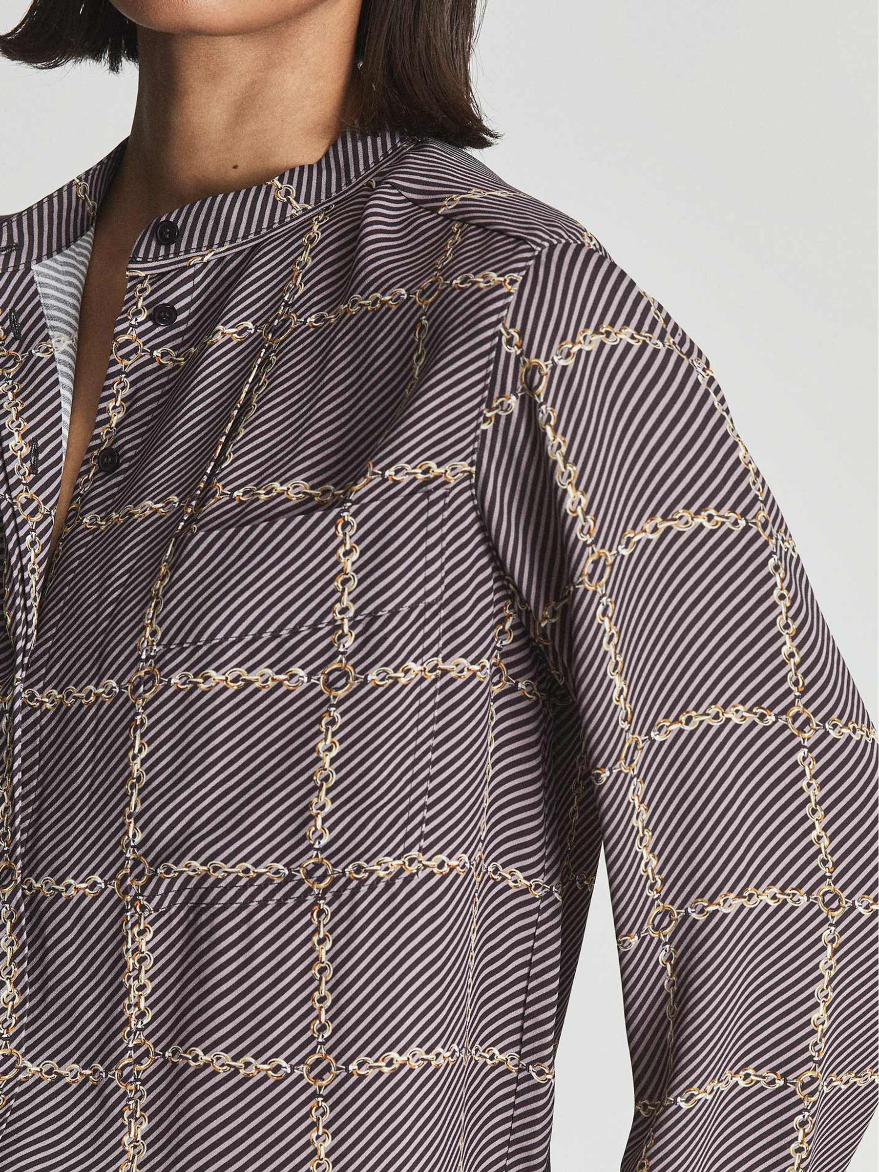 Chain Print Shirt in Brown - Image 3 of 4