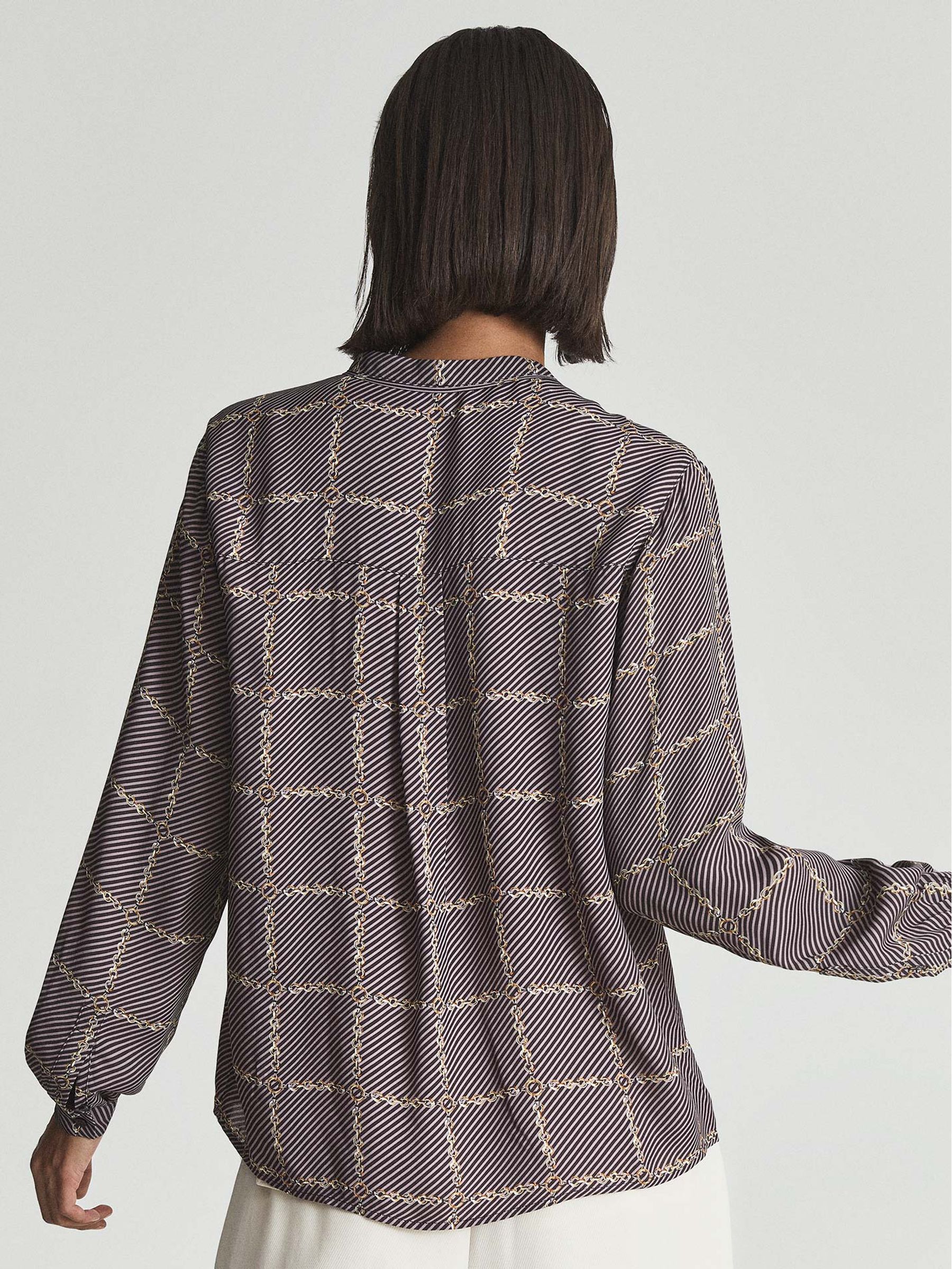Chain Print Shirt in Brown - Image 4 of 4
