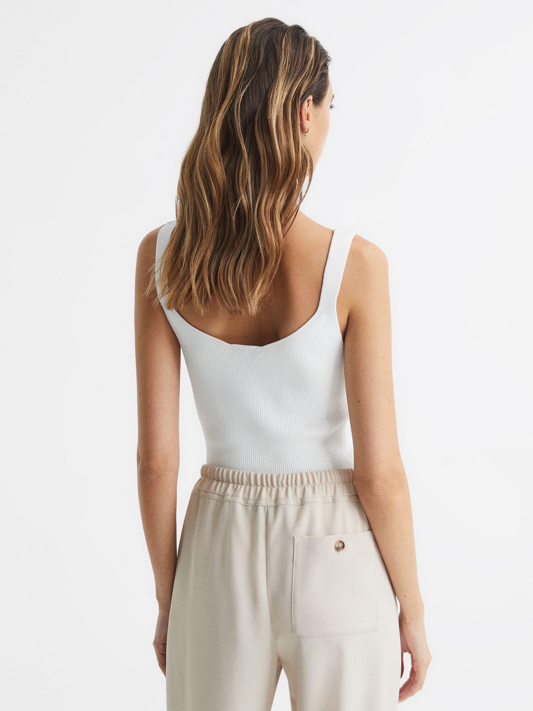 Sweetheart Neck Top in White - Image 5 of 7