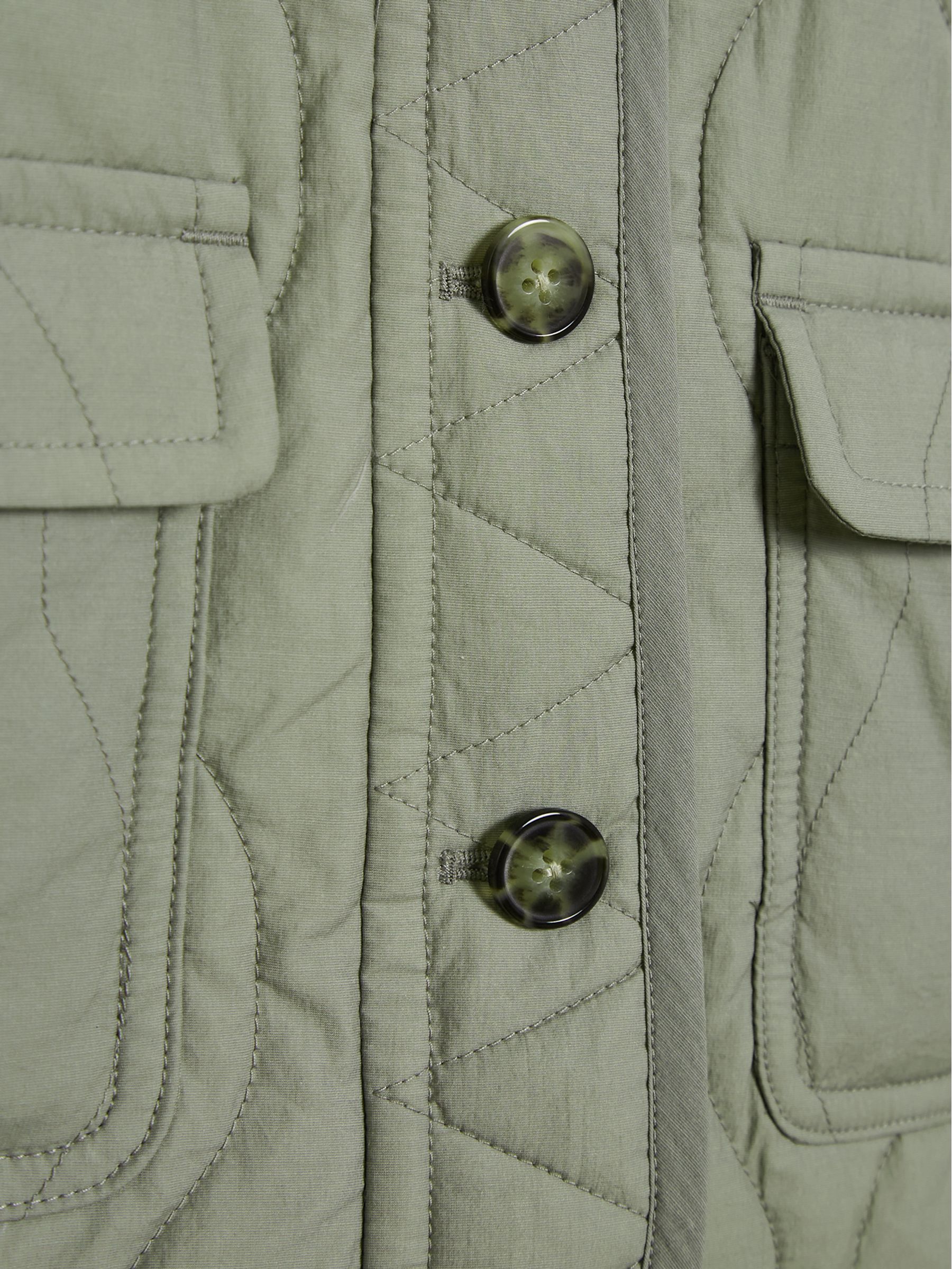 Quilted Short Coat in Sage - Image 5 of 6