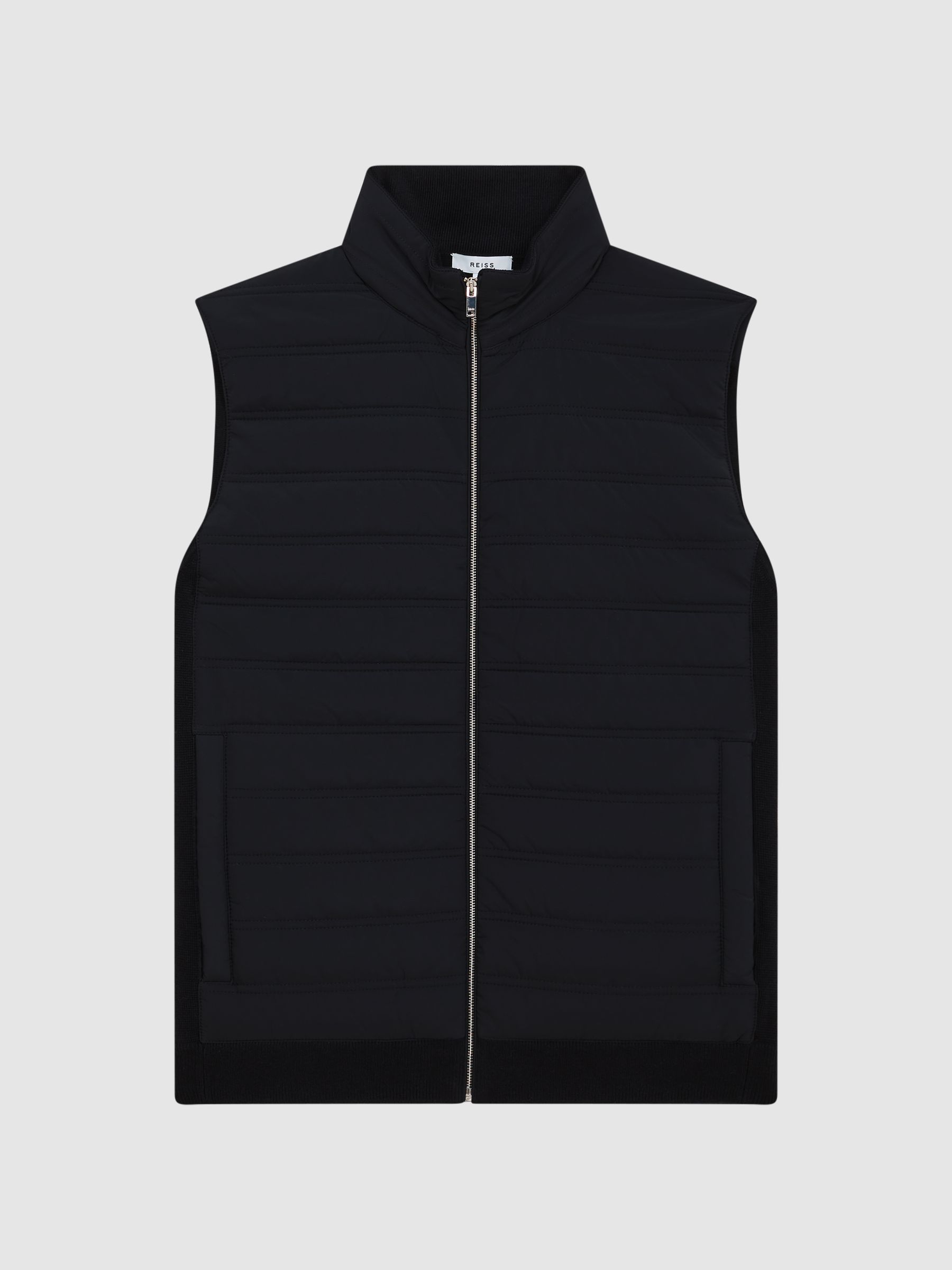 Quilted Gilet in Navy - Image 2 of 6