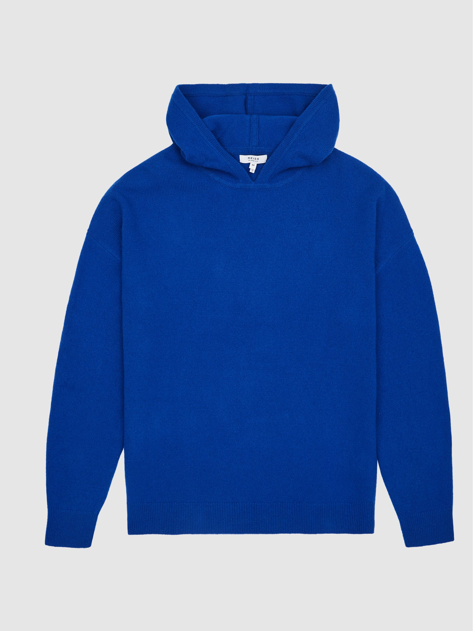 Merino Wool Hoodie in Bright Blue - Image 2 of 7