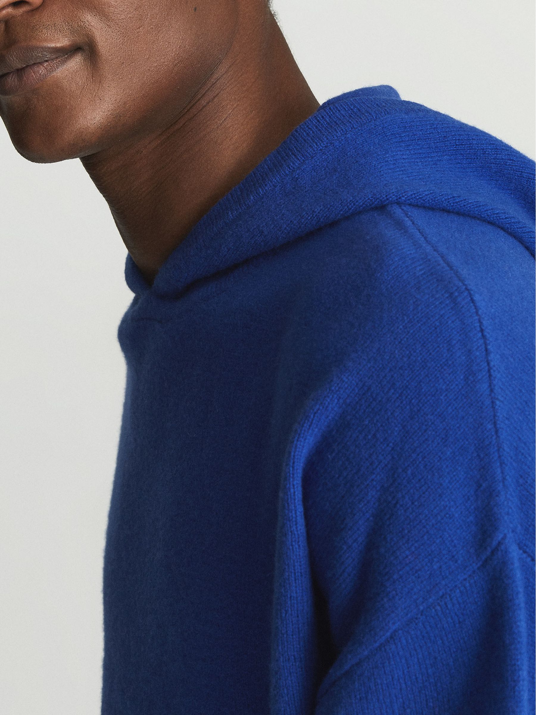 Merino Wool Hoodie in Bright Blue - Image 4 of 7