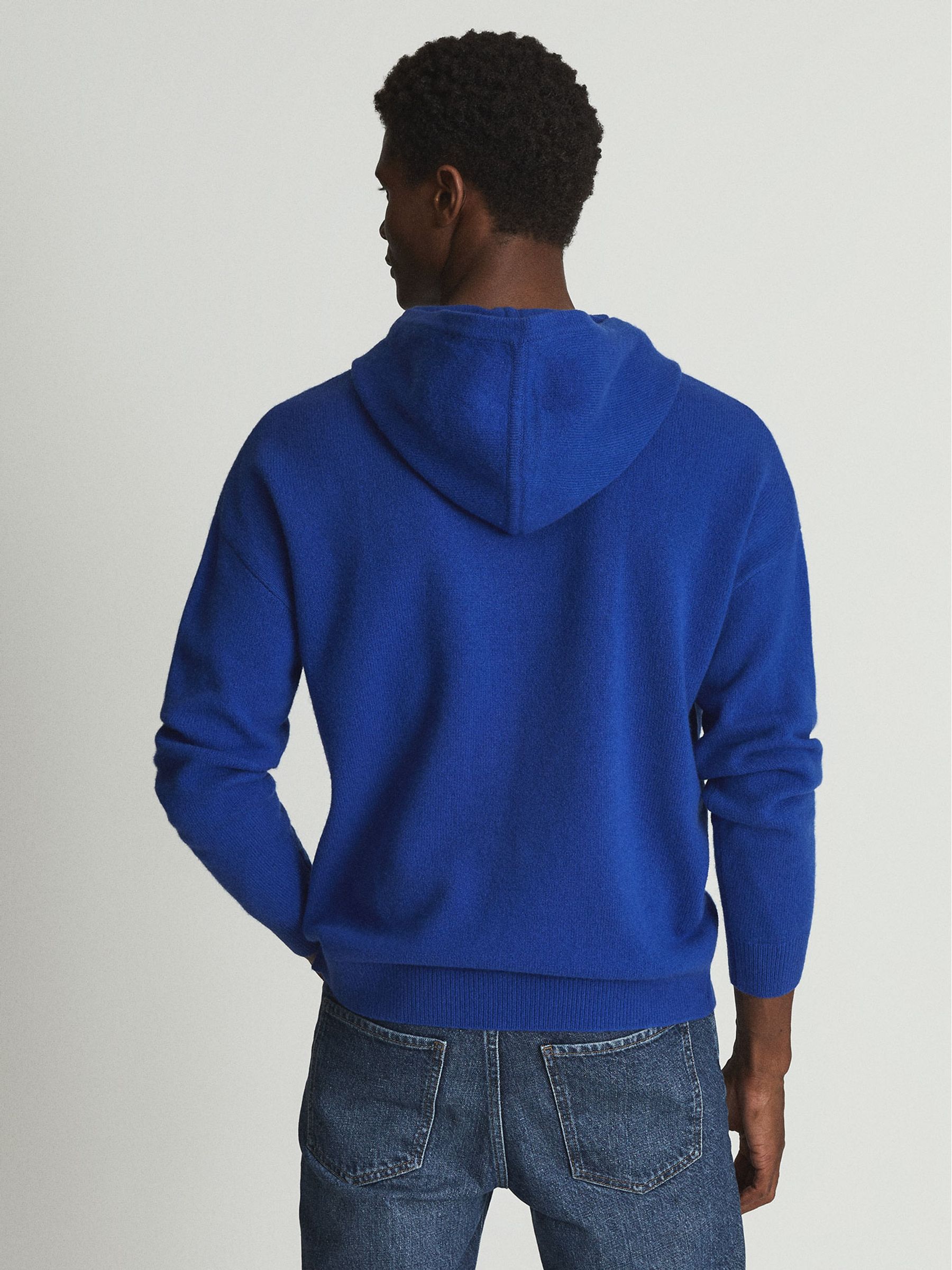 Merino Wool Hoodie in Bright Blue - Image 5 of 7
