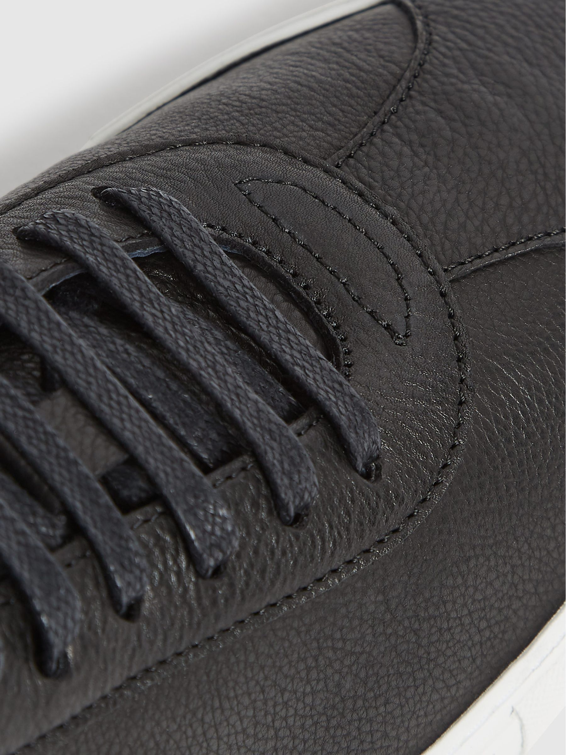 Leather Trainers in Black - Image 5 of 5