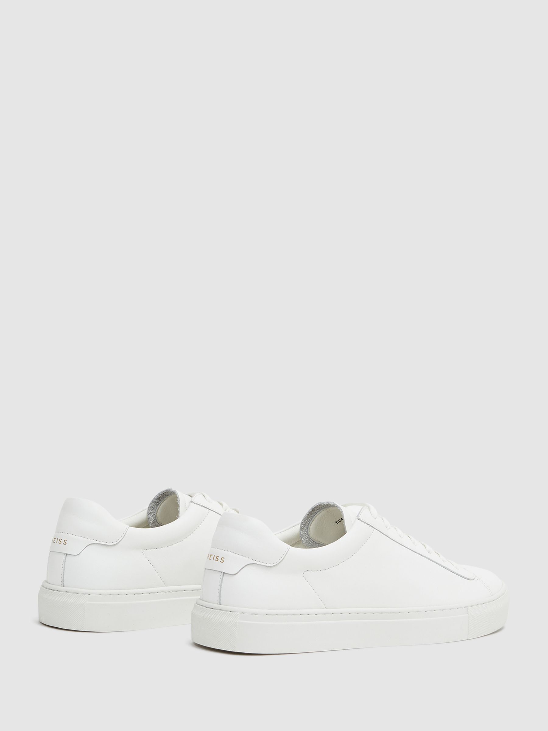 Leather Trainers in White - Image 4 of 6