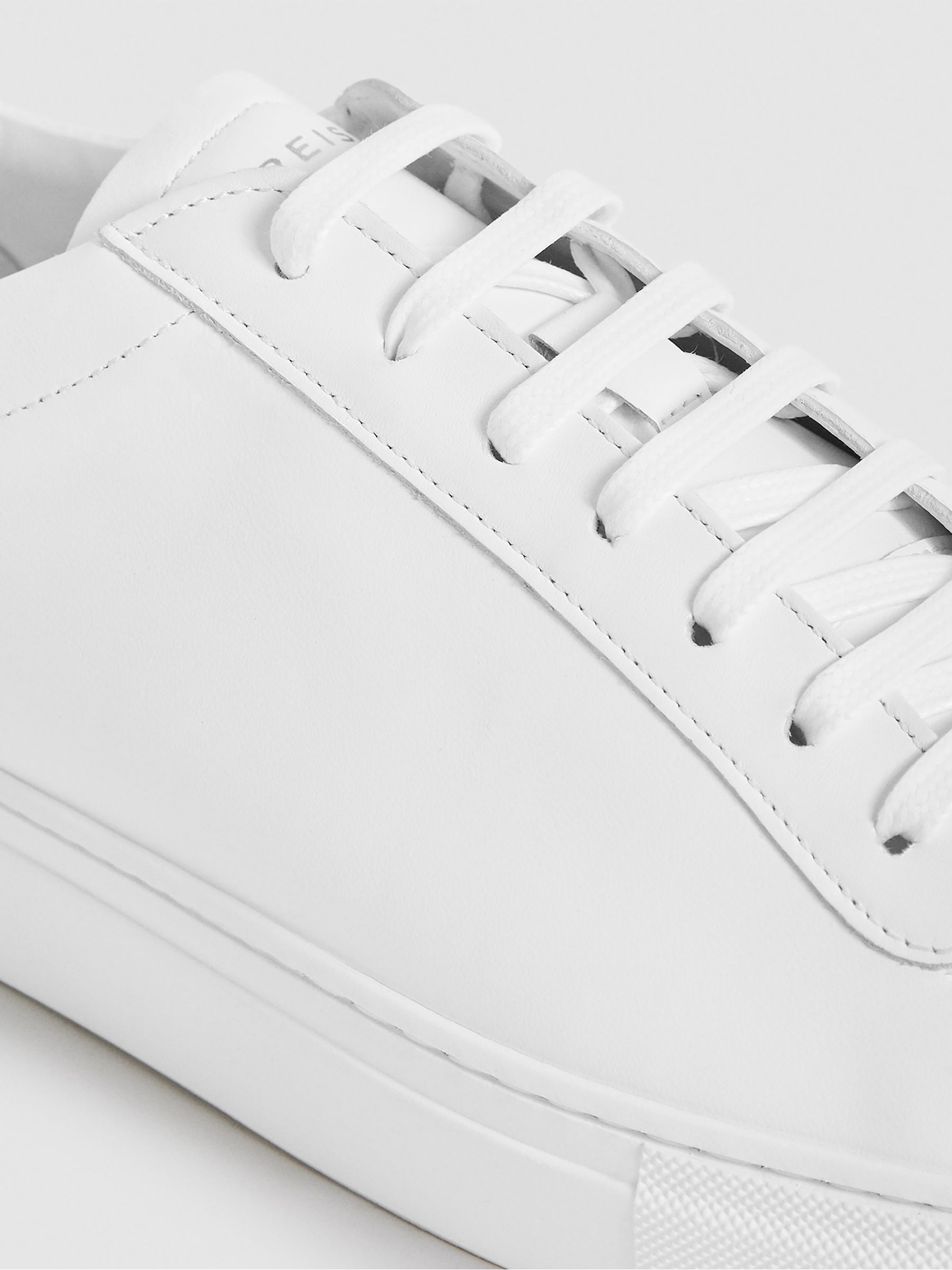 Leather Trainers in White - Image 6 of 6