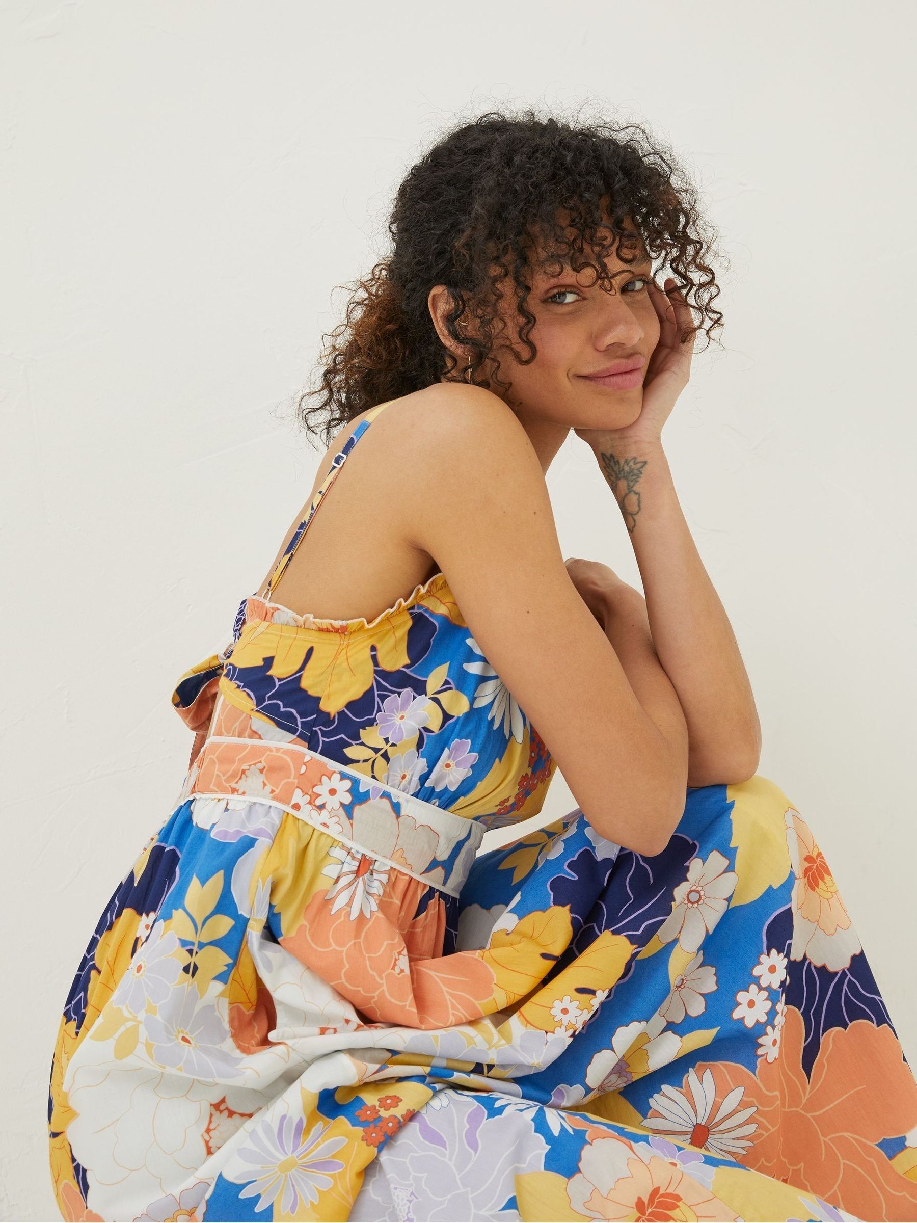 Blue Jayden Coastal Midi Dress - Image 4 of 6