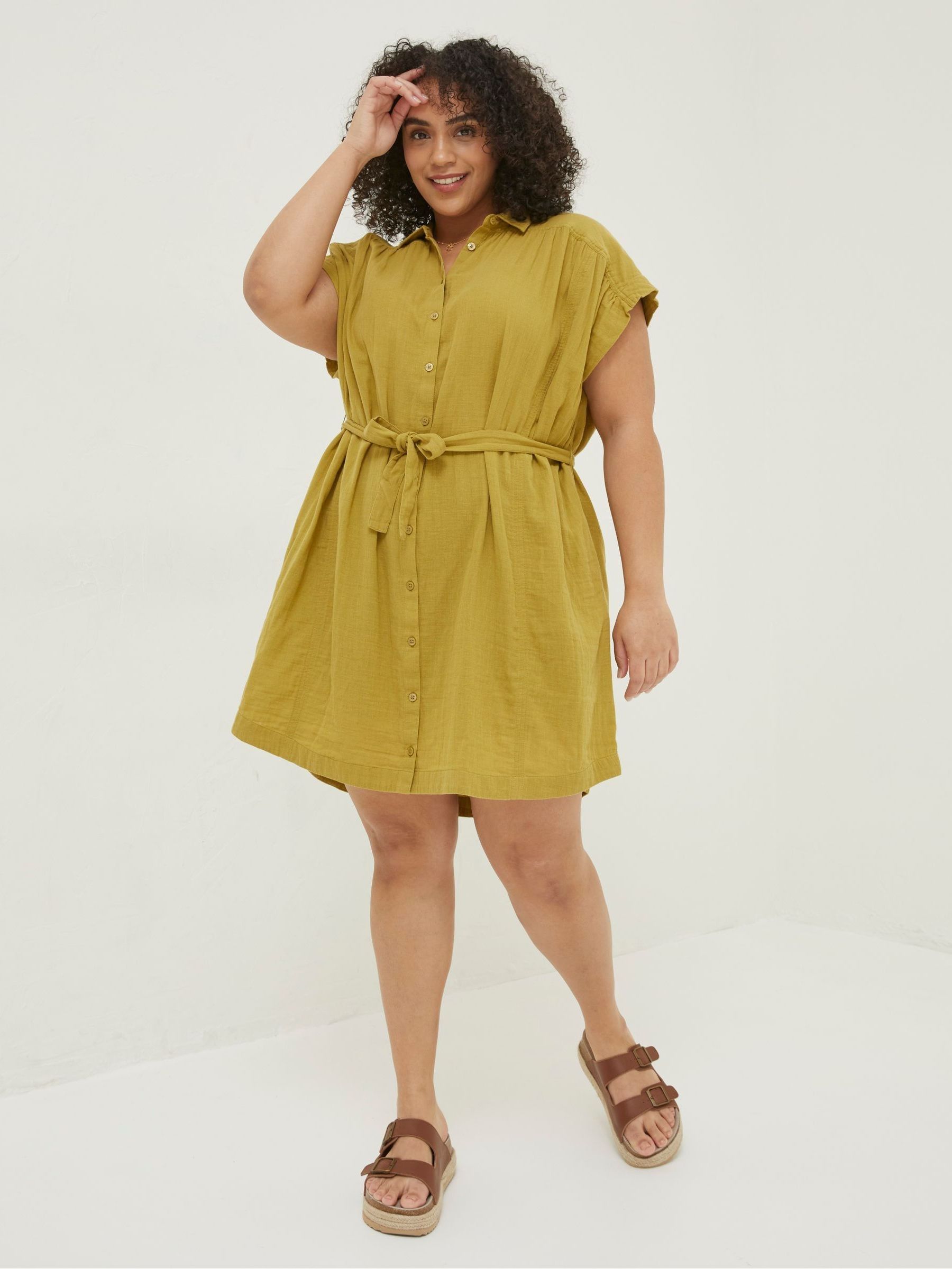 Green Finley Shirt Dress - Image 3 of 6