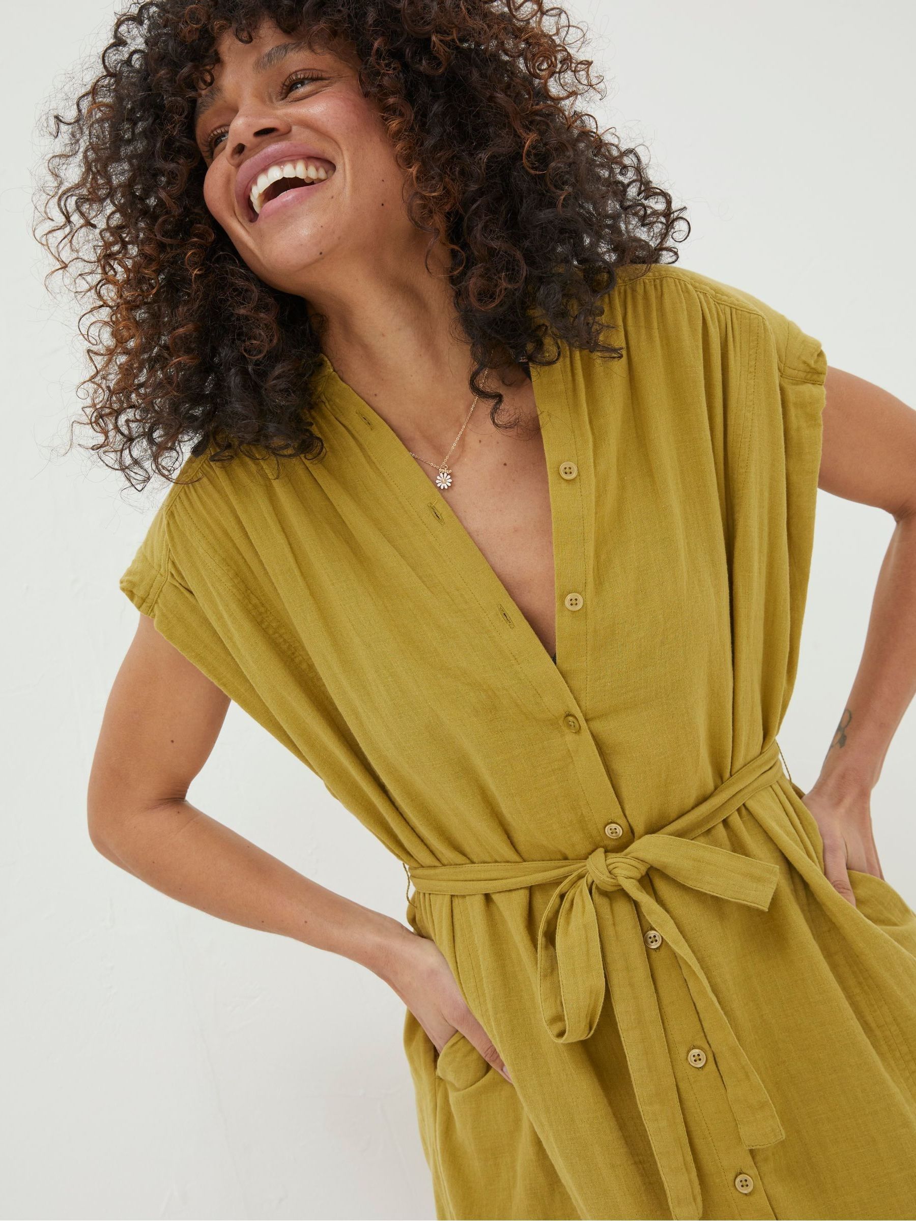 Green Finley Shirt Dress - Image 4 of 6